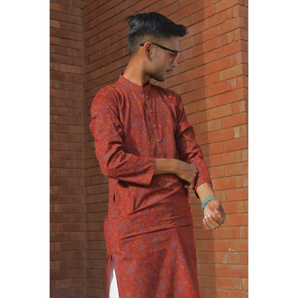 Ibtada E Ishq By Ahmad Raza Slub Embroidered Men Kurta Pajama - AR-5006