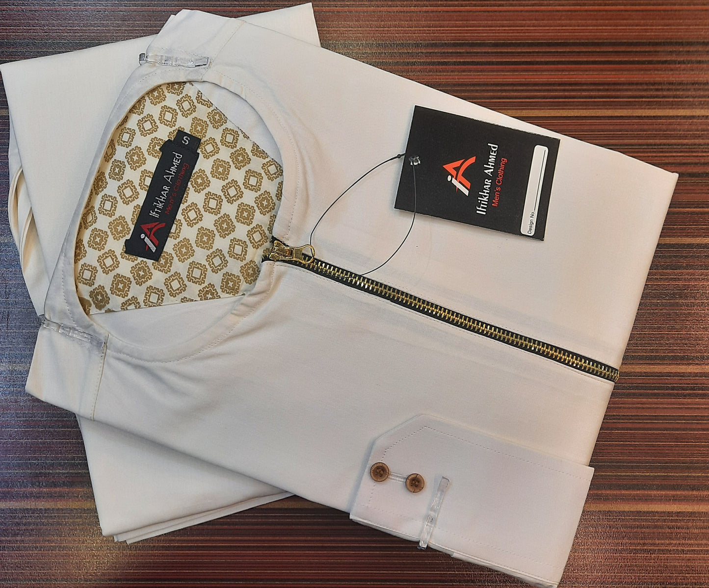 Magzi Gala White Cotton Kurta Pajama - Shamray Fabric