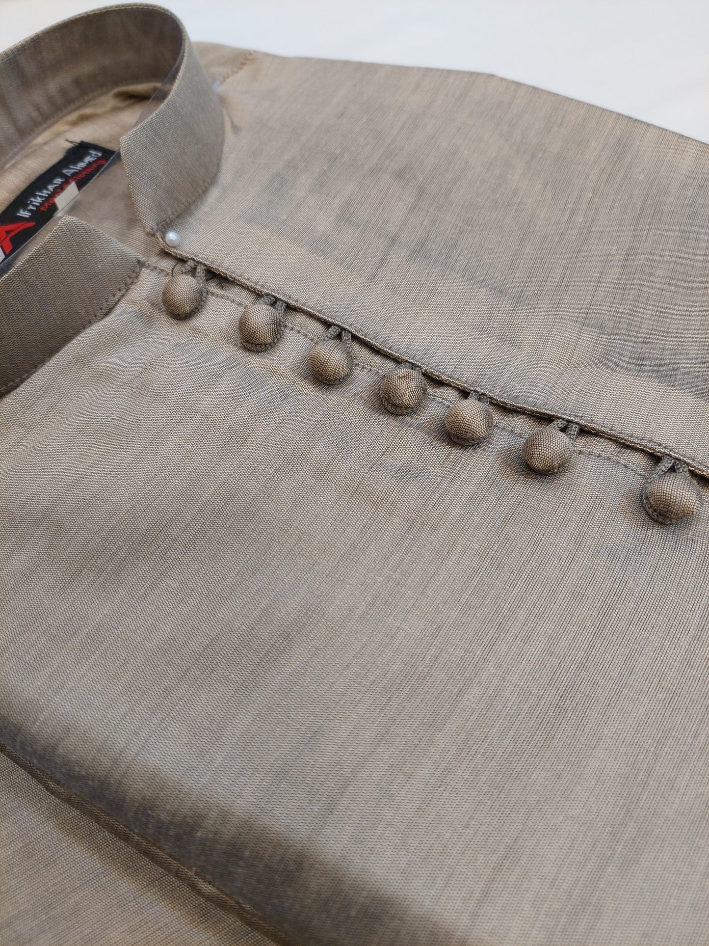 Dark Fawn - Kurta Pajama - Cotton Silk Fabric