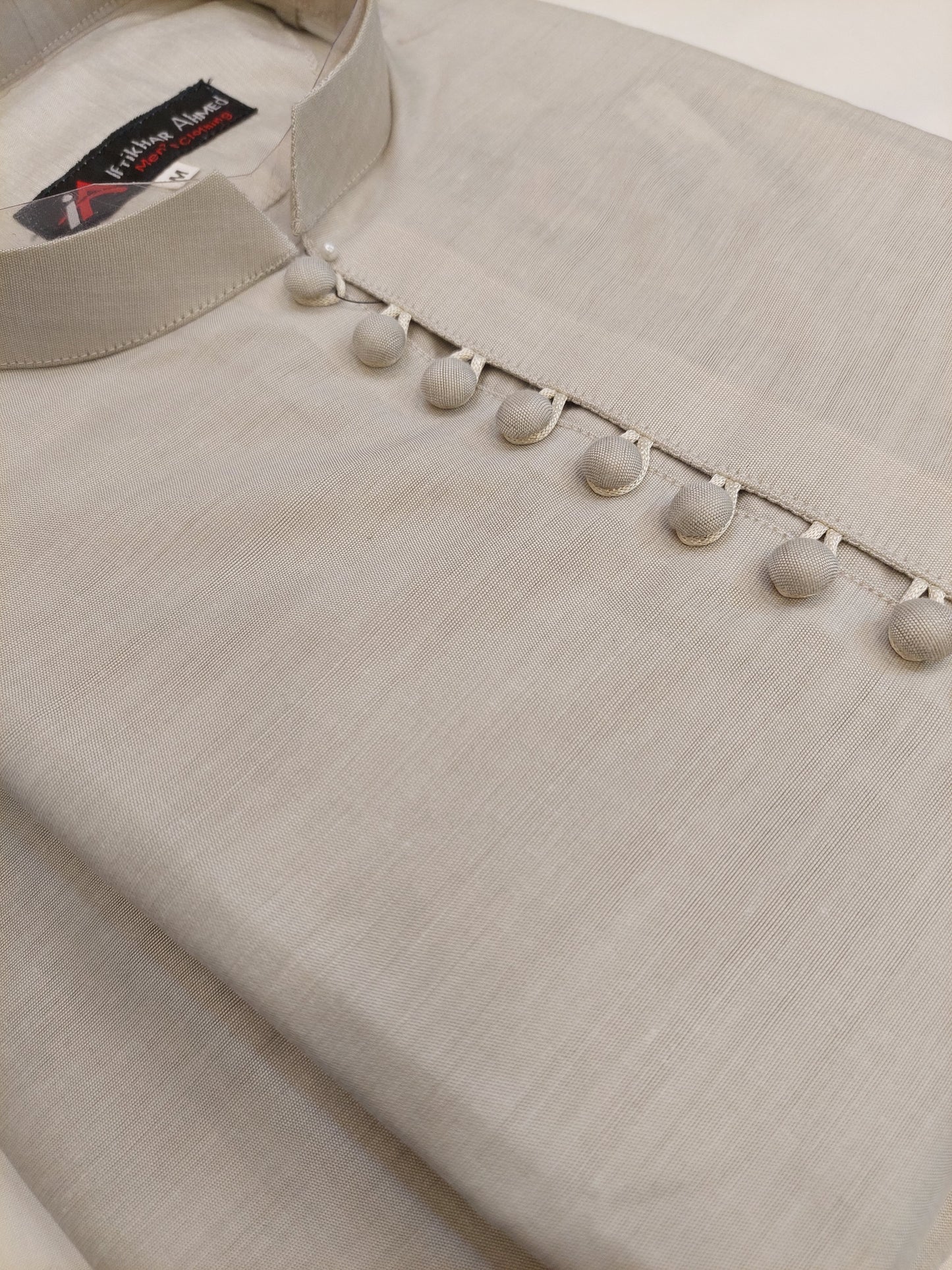 Ash Grey - Kurta Pajama - Cotton Silk Fabric