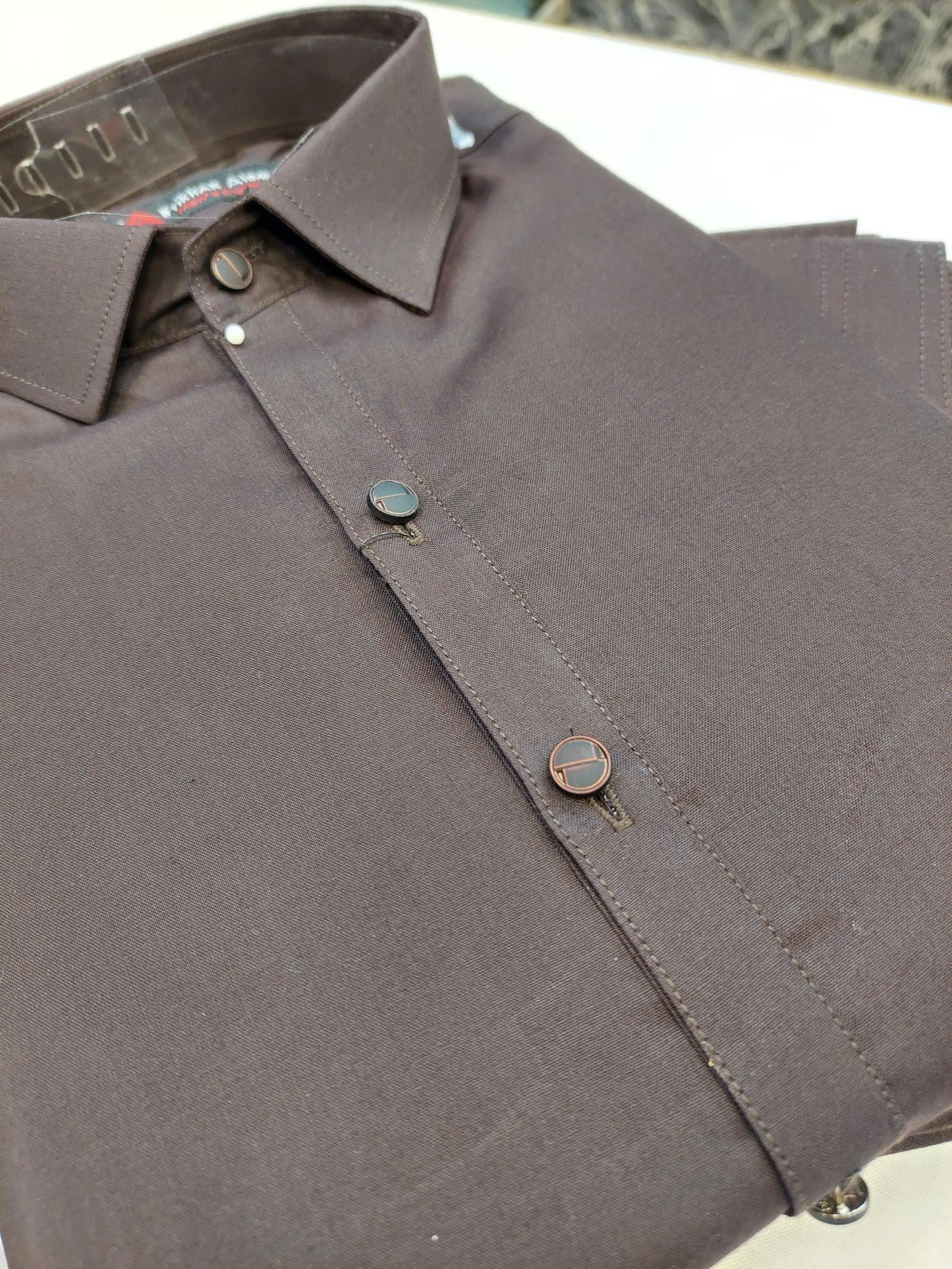 Dark Brown - Kameez Shalwar - Egyptian Cotton