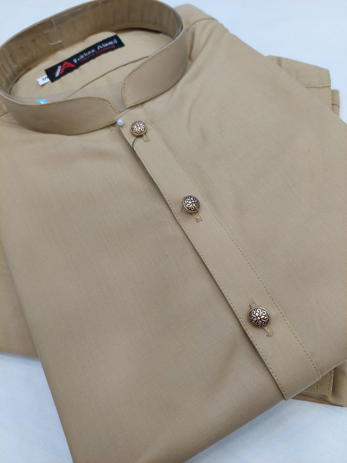 Light Fawn - Kameez Shalwar - Wash n Wear Fabric
