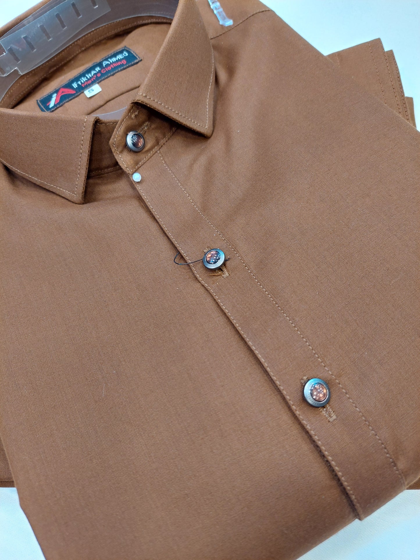 Bright Brown - Kameez Shalwar - Egyptian Cotton