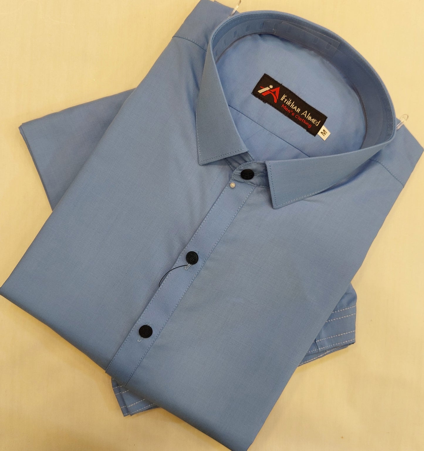 Sky Blue - Kameez Shalwar - Wash n Wear Fabric