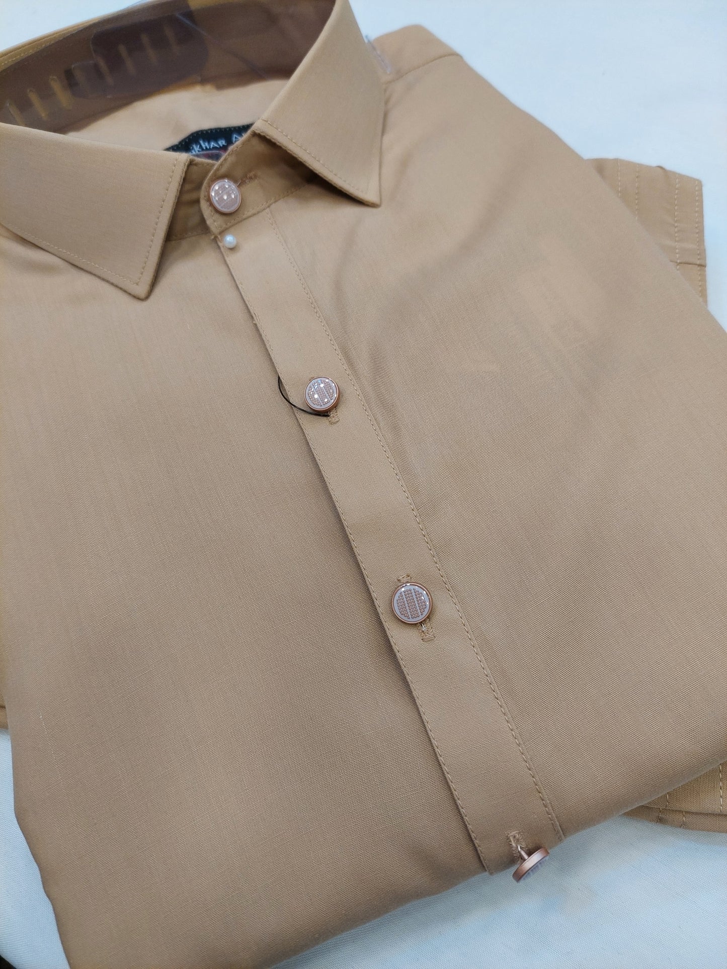 Light Peach - Kameez Shalwar - Wash n Wear Fabric