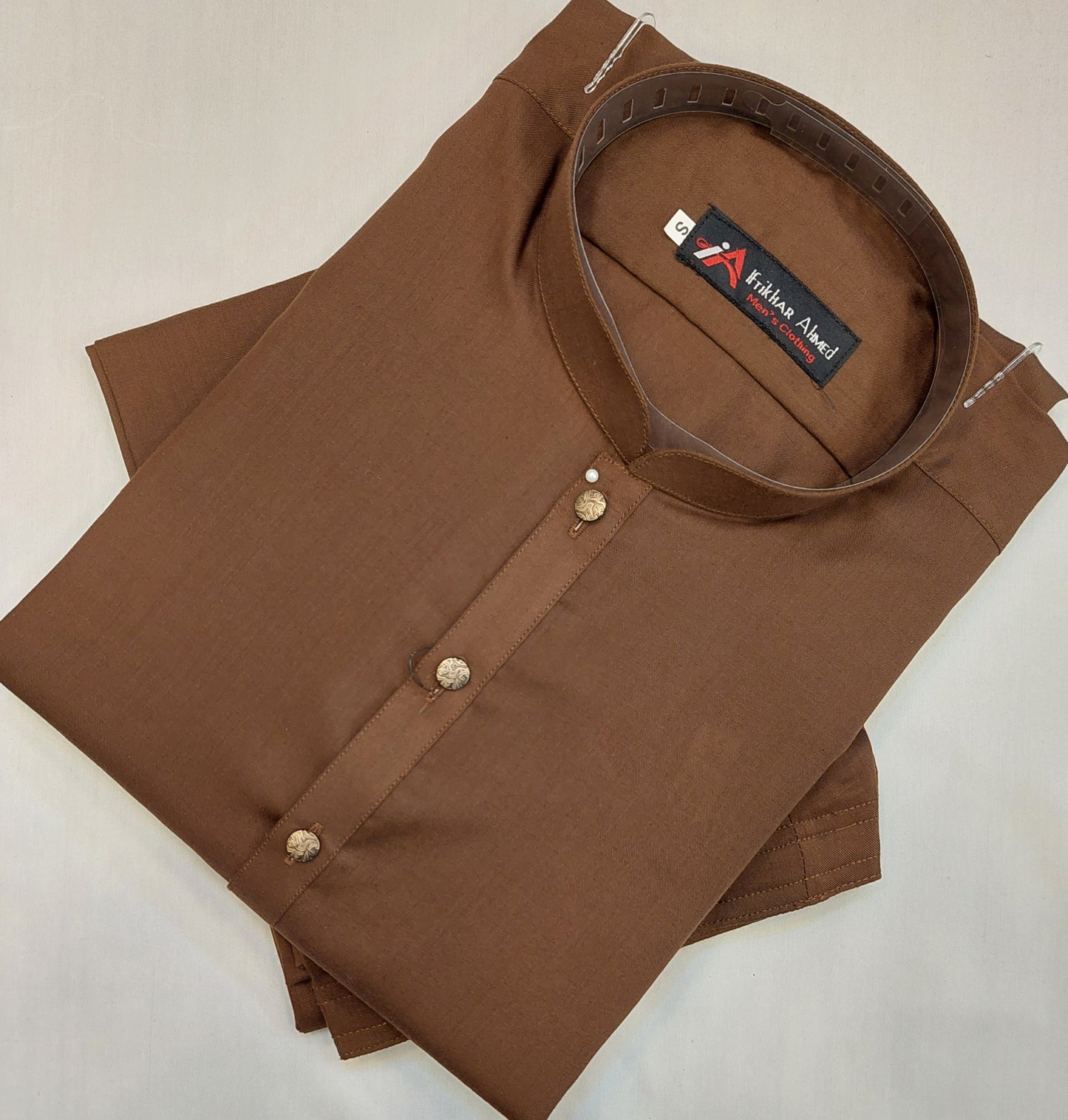 Brown - Kameez Shalwar - Wash n Wear Fabric