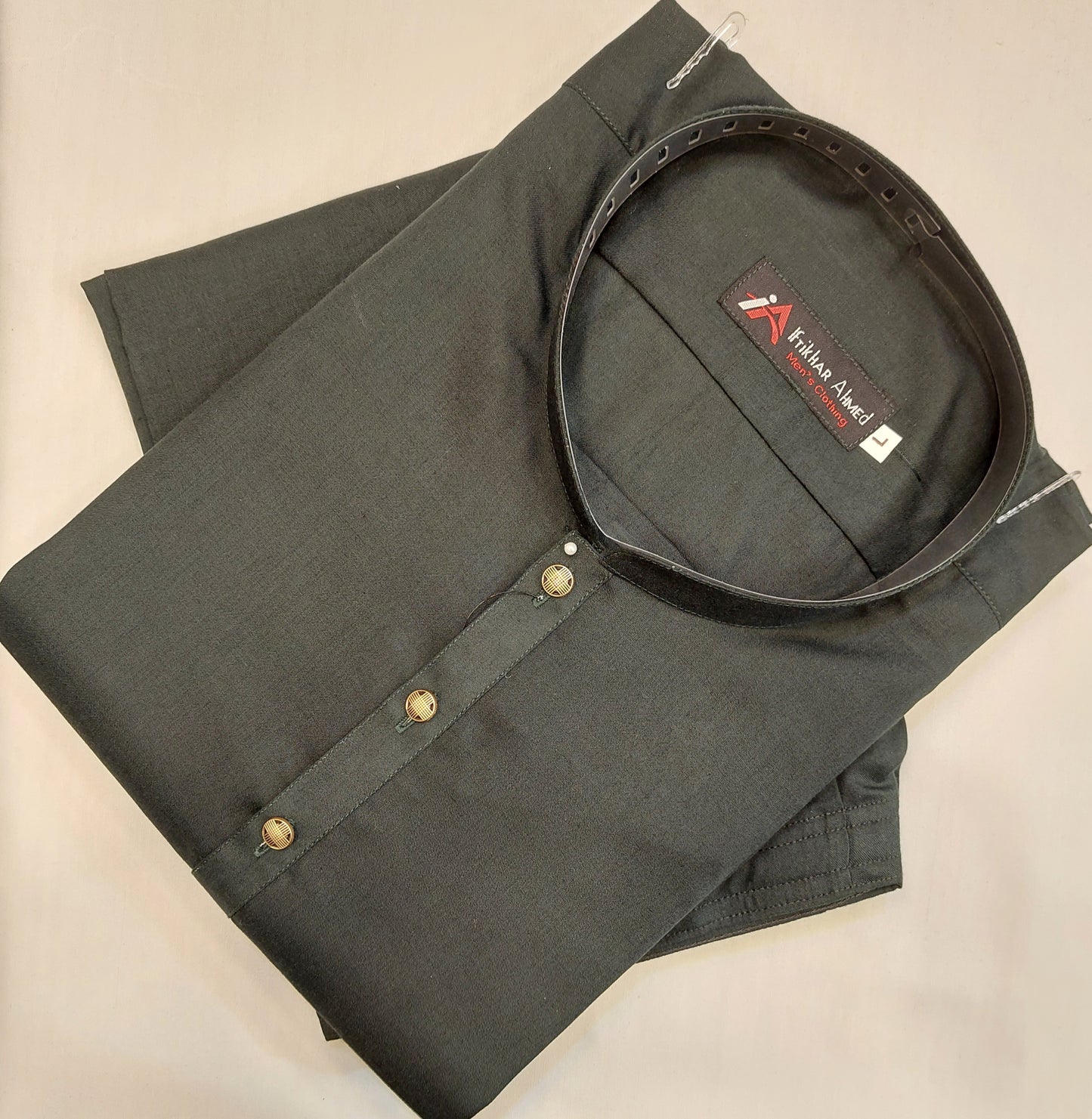 Bottle Green - Kameez Shalwar - Wash n Wear Fabric