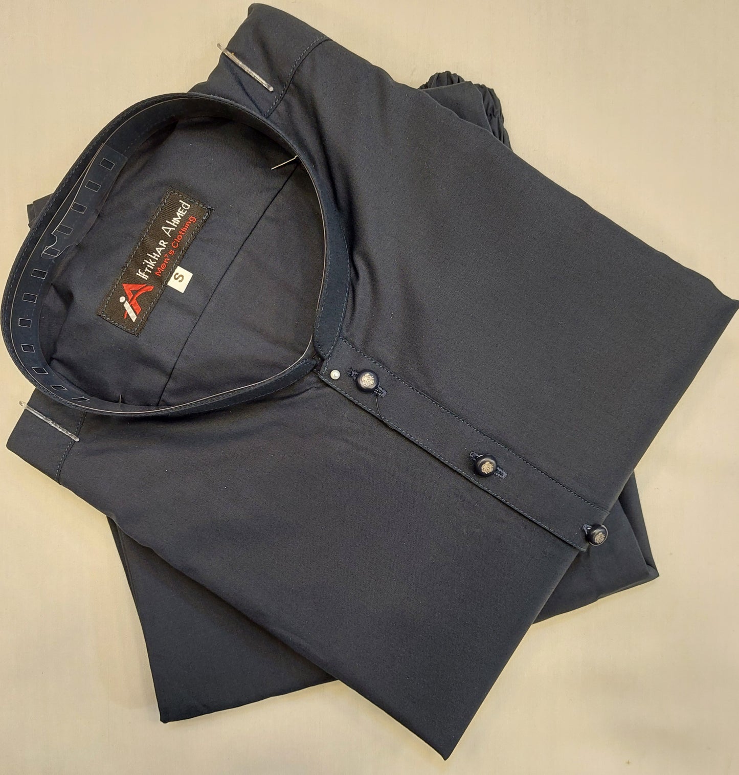 Milt Blue - Kurta Pajama - Wash n Wear Fabric