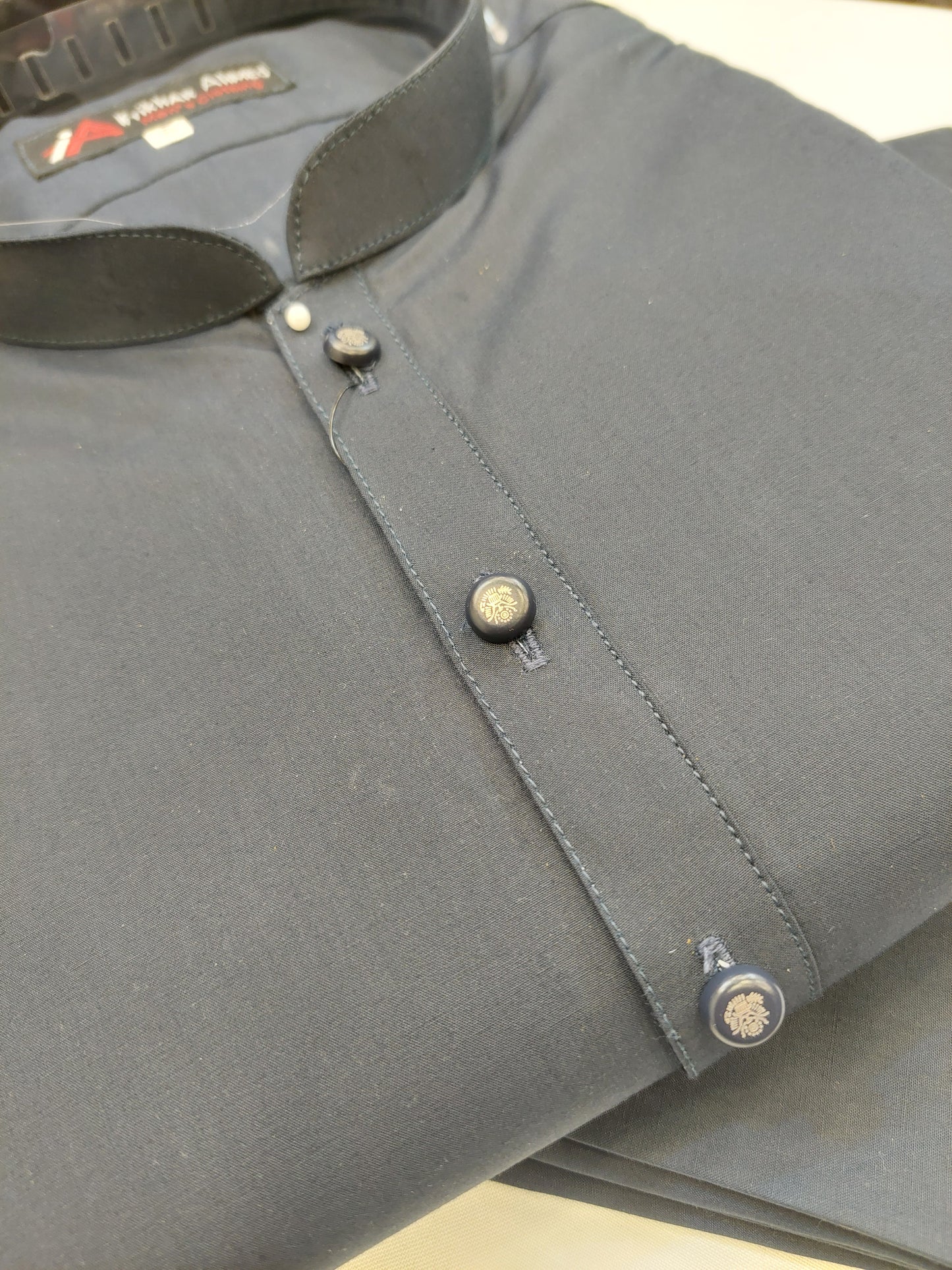 Milt Blue - Kurta Pajama - Wash n Wear Fabric