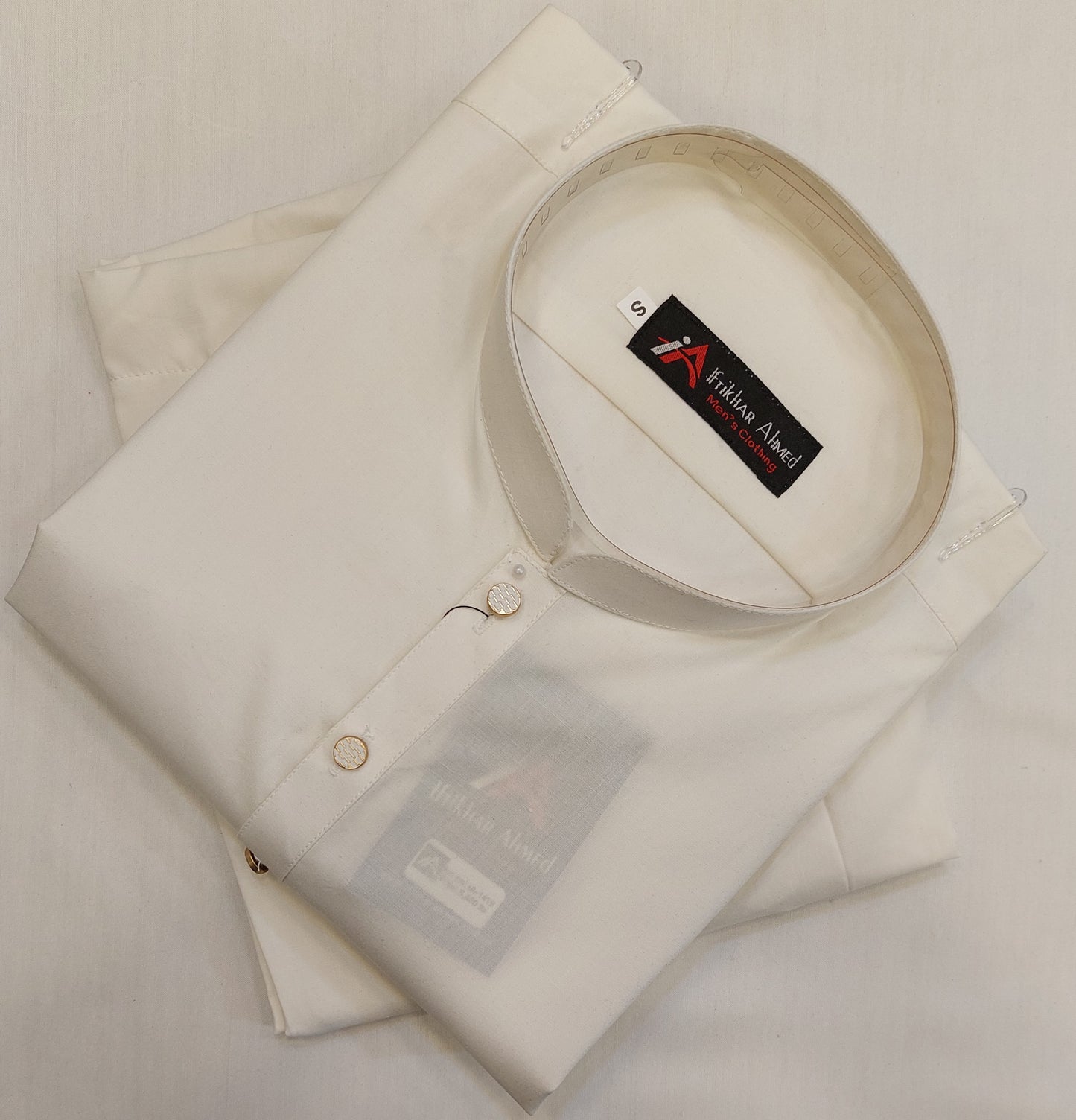 Milky White - Kurta Pajama - Wash n Wear Fabric