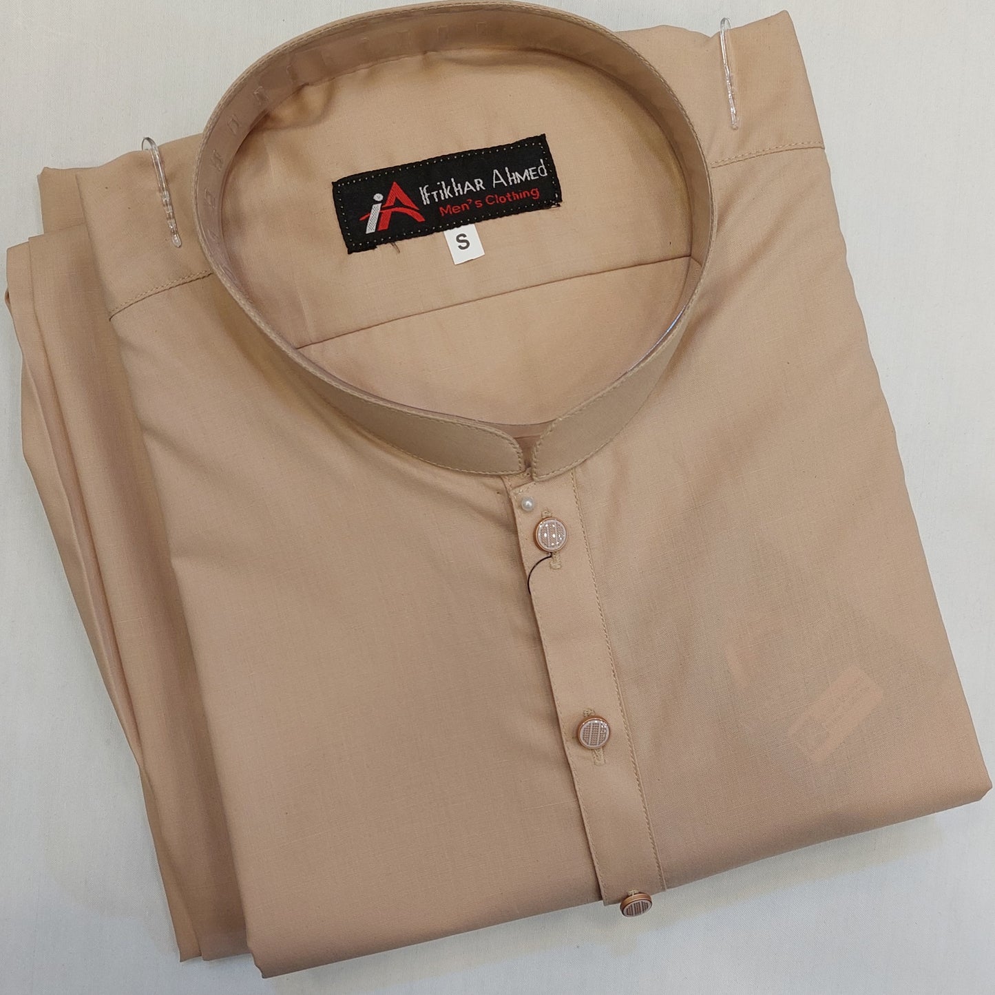 Peach - Kurta Pajama - Wash n Wear Fabric
