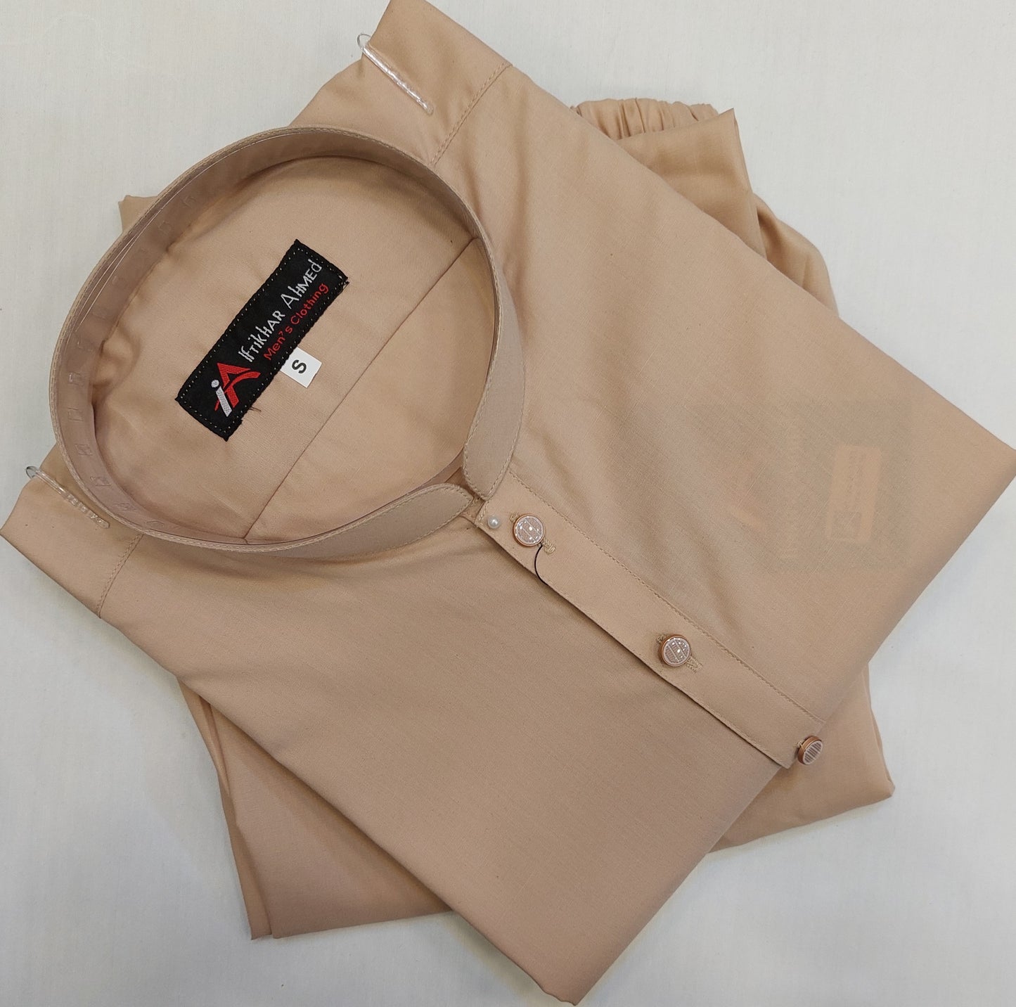 Peach - Kurta Pajama - Wash n Wear Fabric