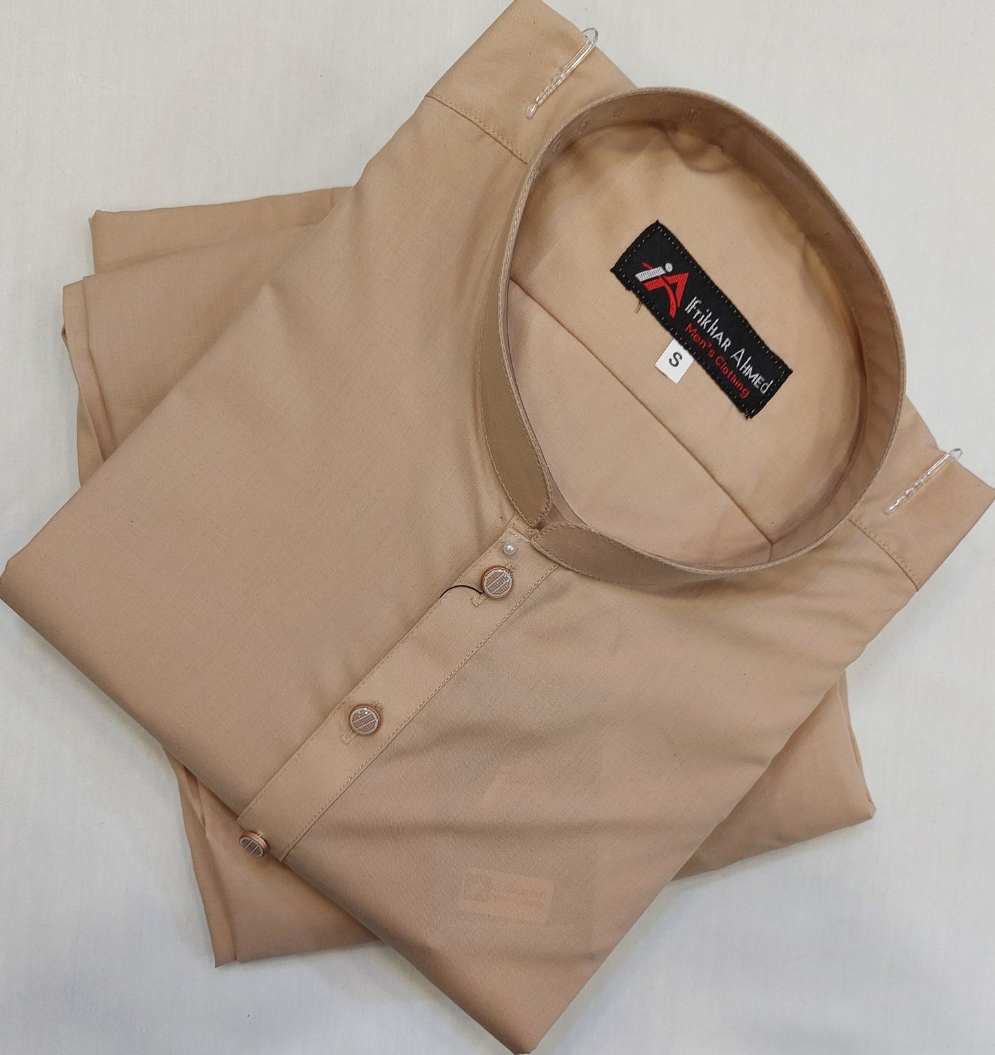 Peach - Kurta Pajama - Wash n Wear Fabric