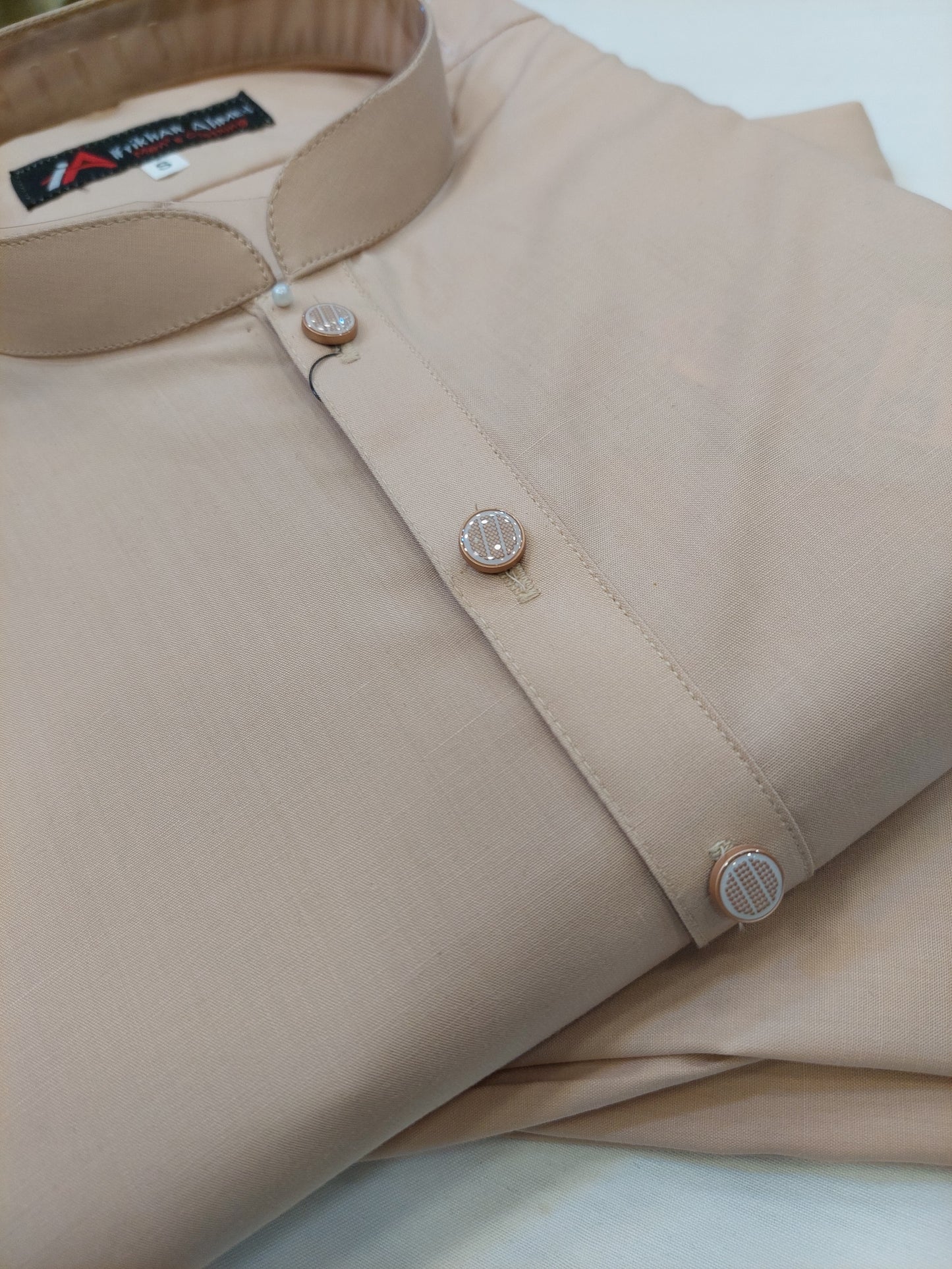 Peach - Kurta Pajama - Wash n Wear Fabric