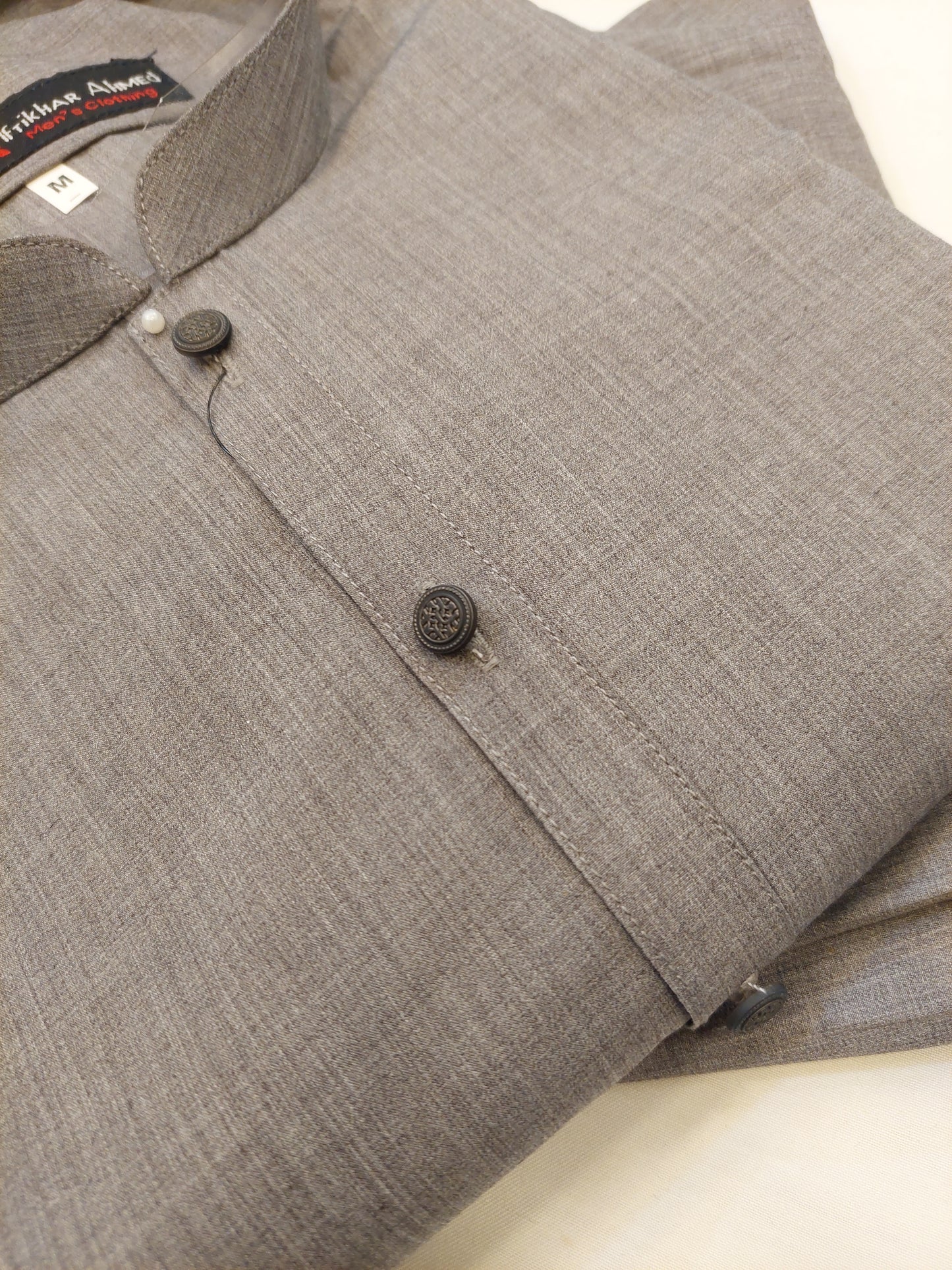 Grey - Kurta Pajama - Wash n Wear Fabric