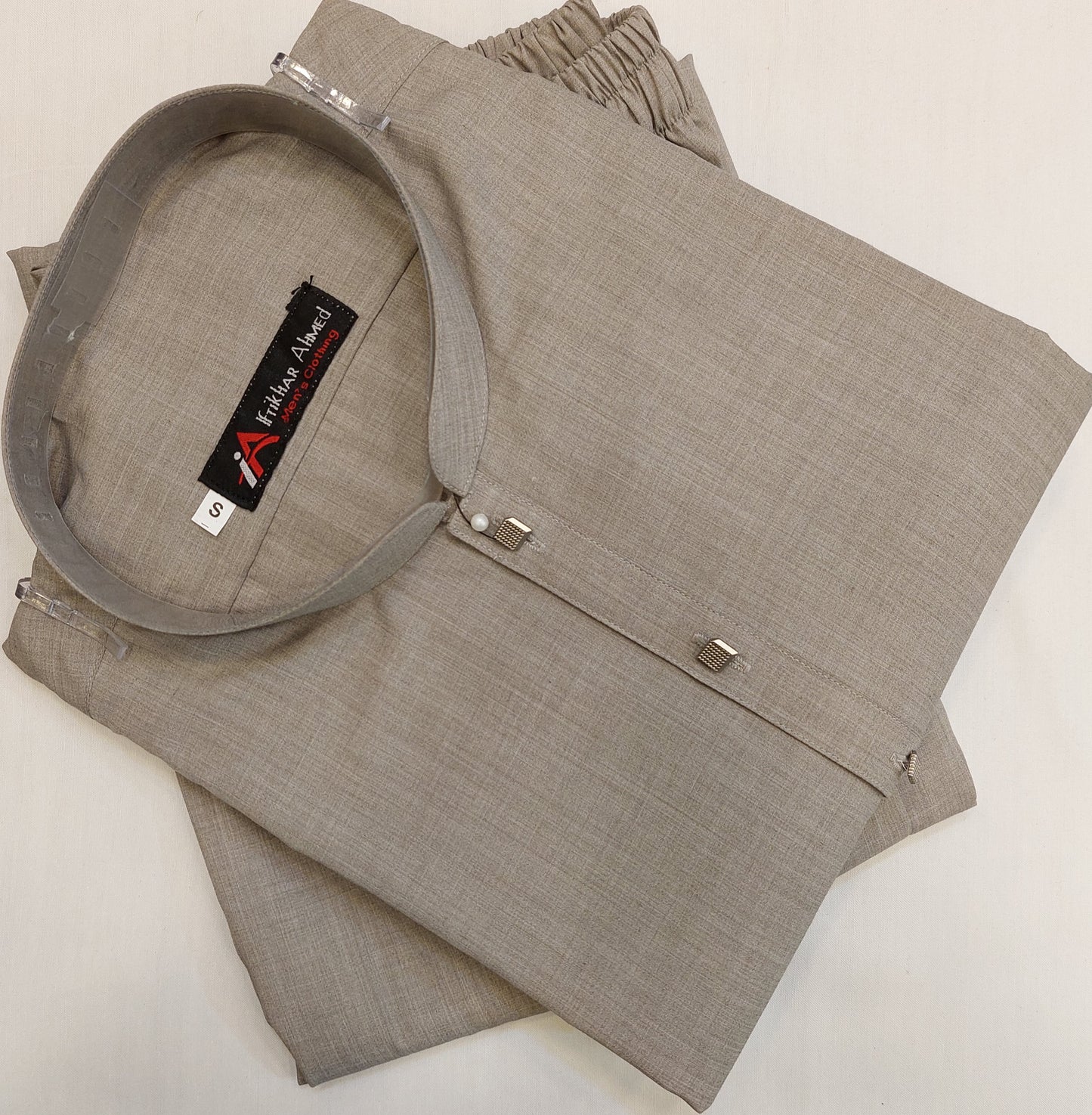 Ash Grey - Kurta Pajama - Wash n Wear Fabric