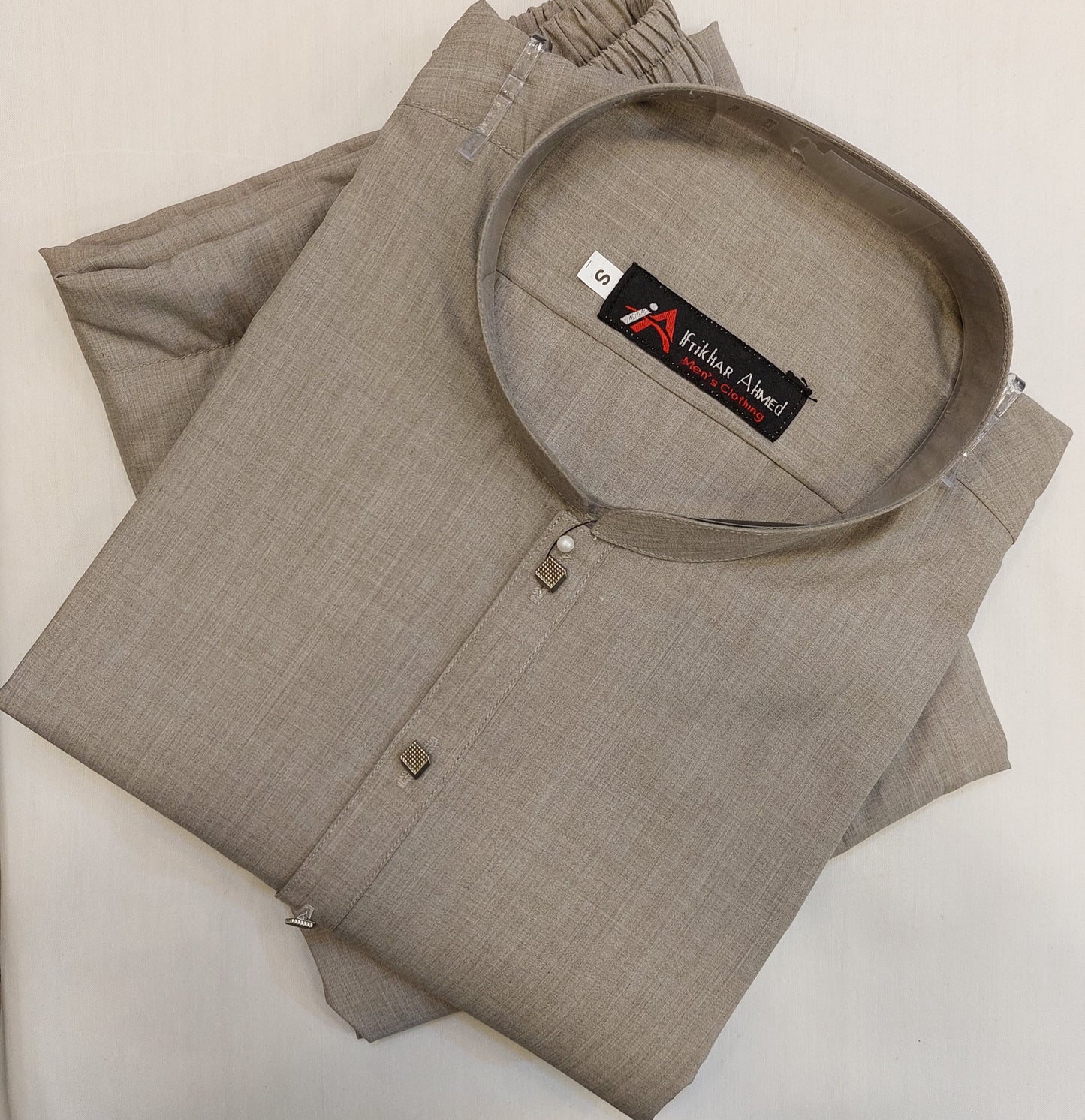 Ash Grey - Kurta Pajama - Wash n Wear Fabric