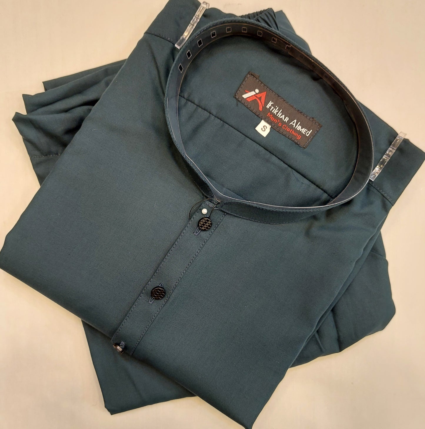 Peacock Blue - Kurta Pajama - Wash n Wear Fabric