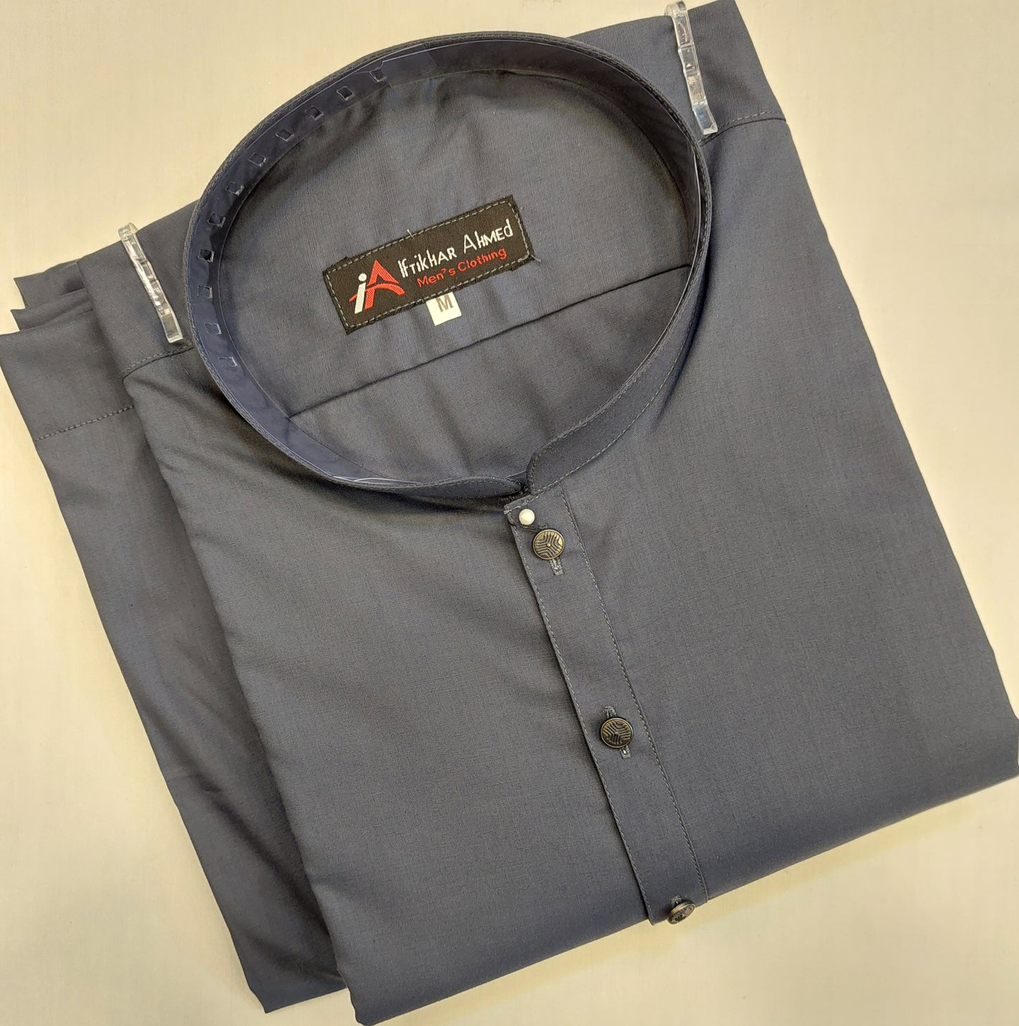 Charcoal Grey - Kurta Pajama - Wash n Wear Fabric