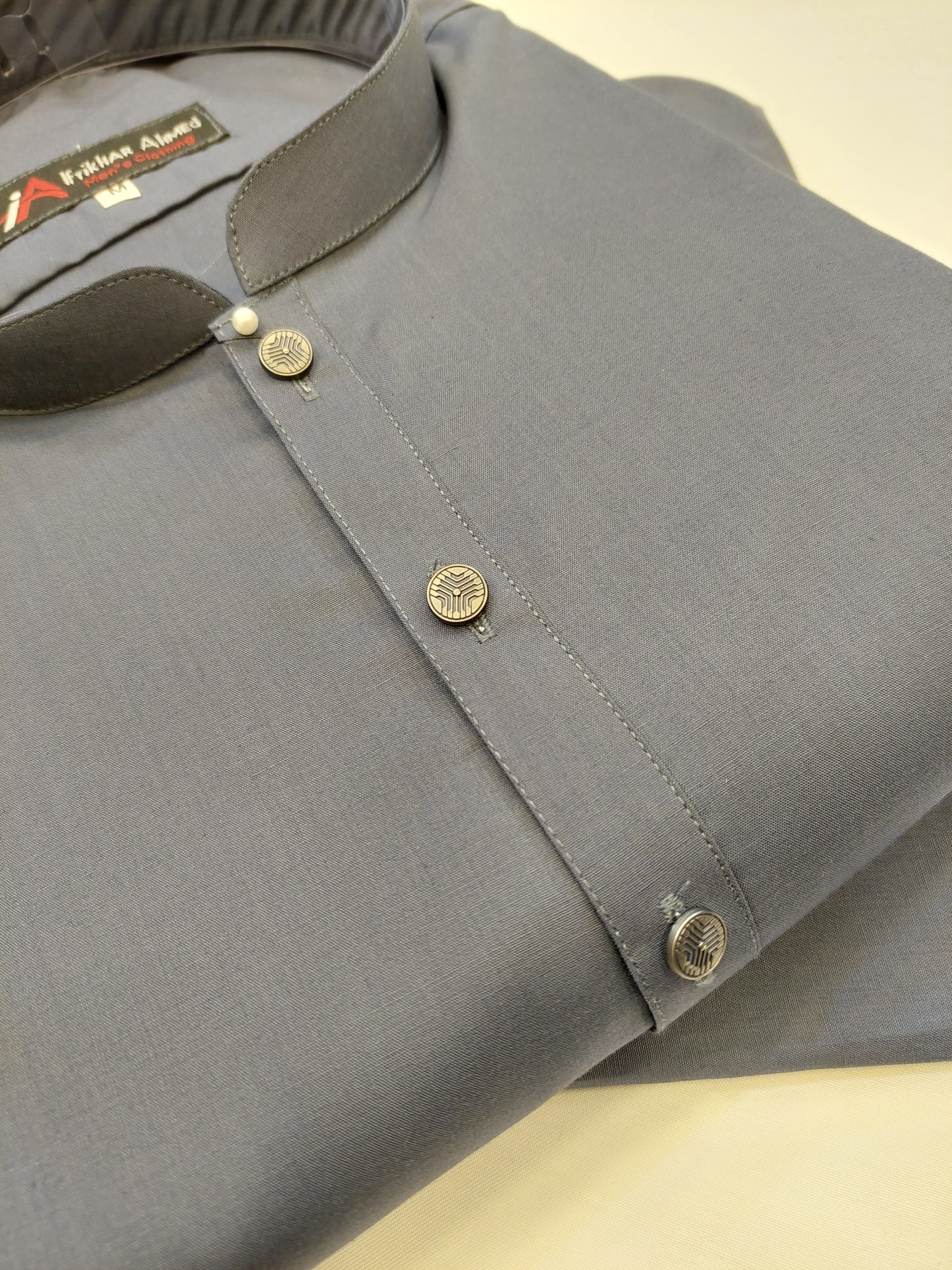 Charcoal Grey - Kurta Pajama - Wash n Wear Fabric