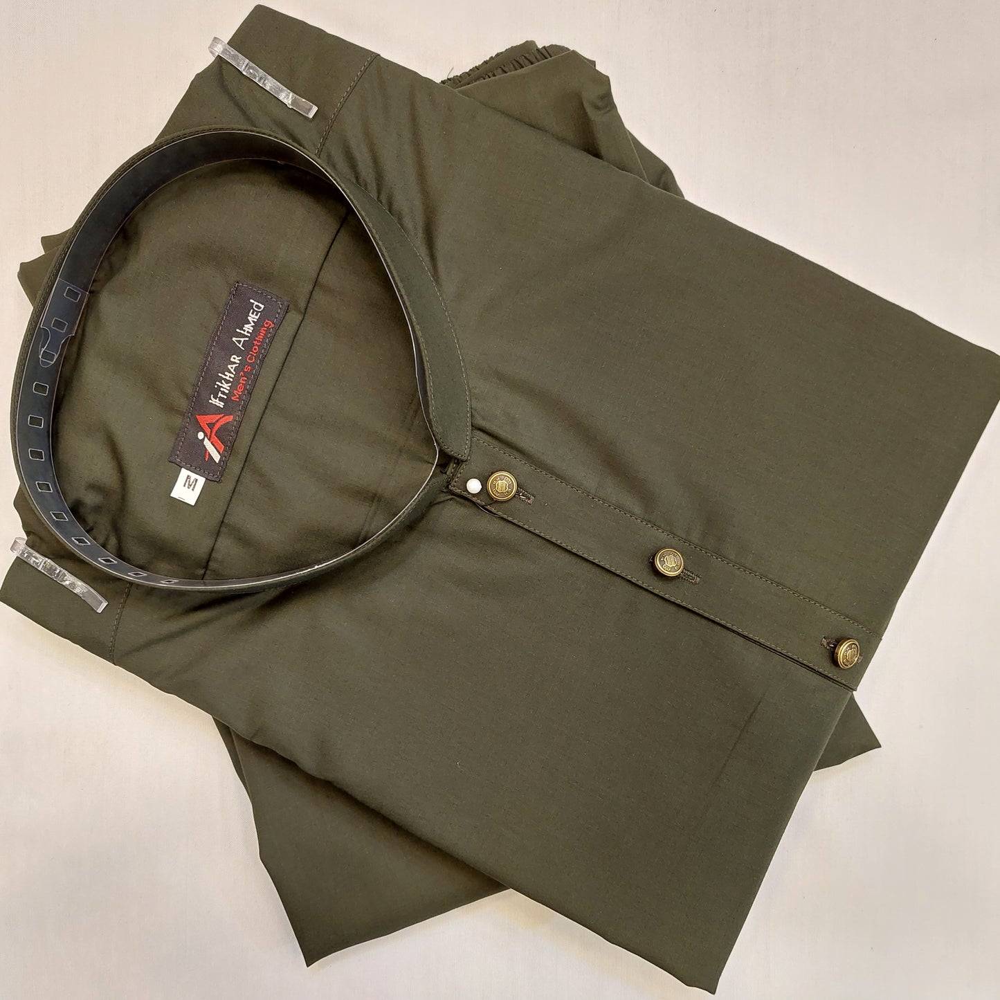 Mehndhi Green - Kurta Pajama - Wash n Wear Fabric