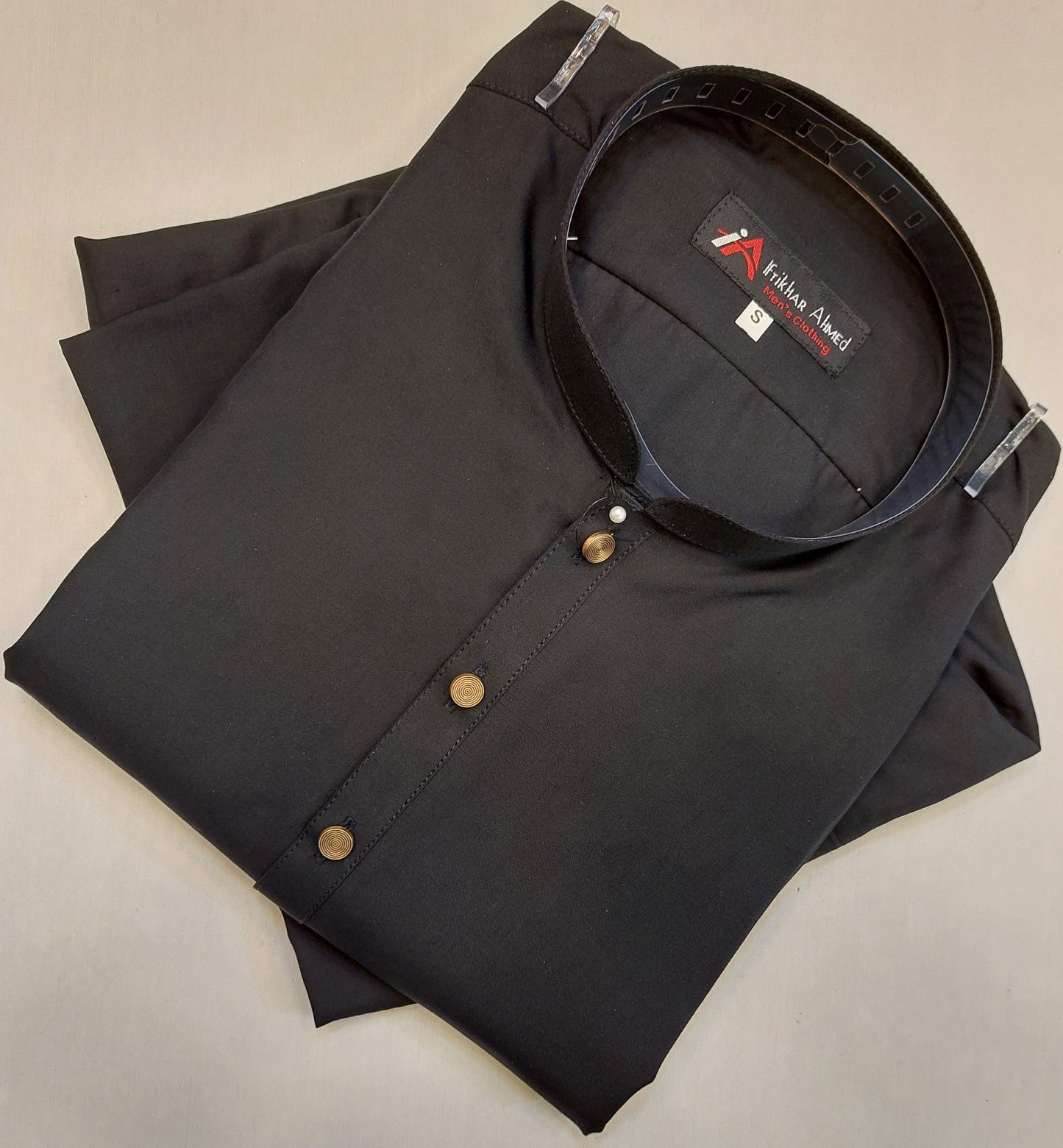 Black - Kurta Pajama - Wash n Wear Fabric