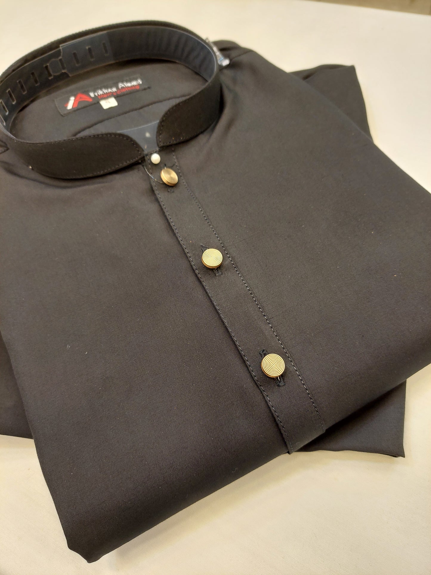 Black - Kurta Pajama - Wash n Wear Fabric