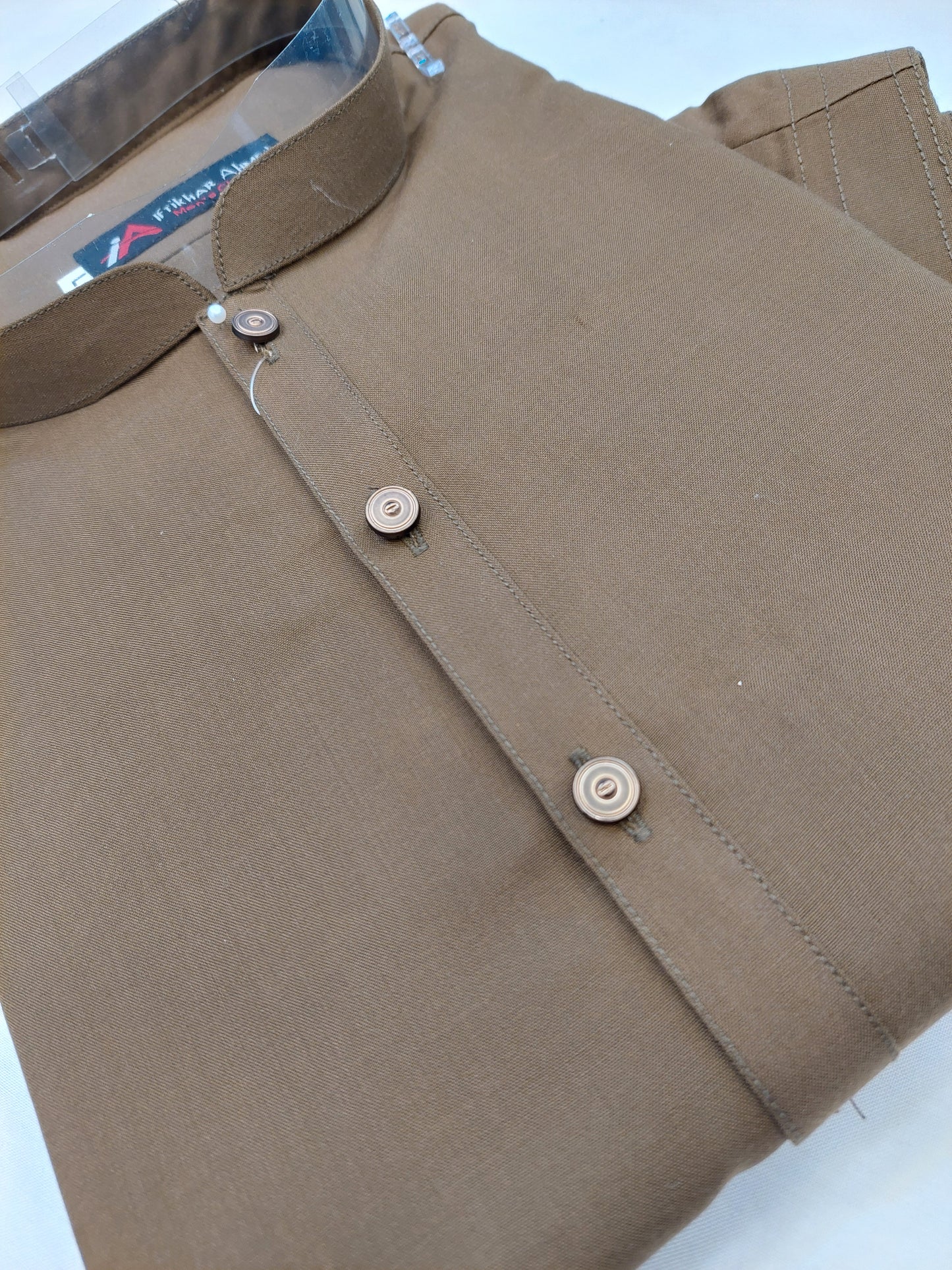Dhani Brown - Kameez Shalwar - Wash n Wear Fabric