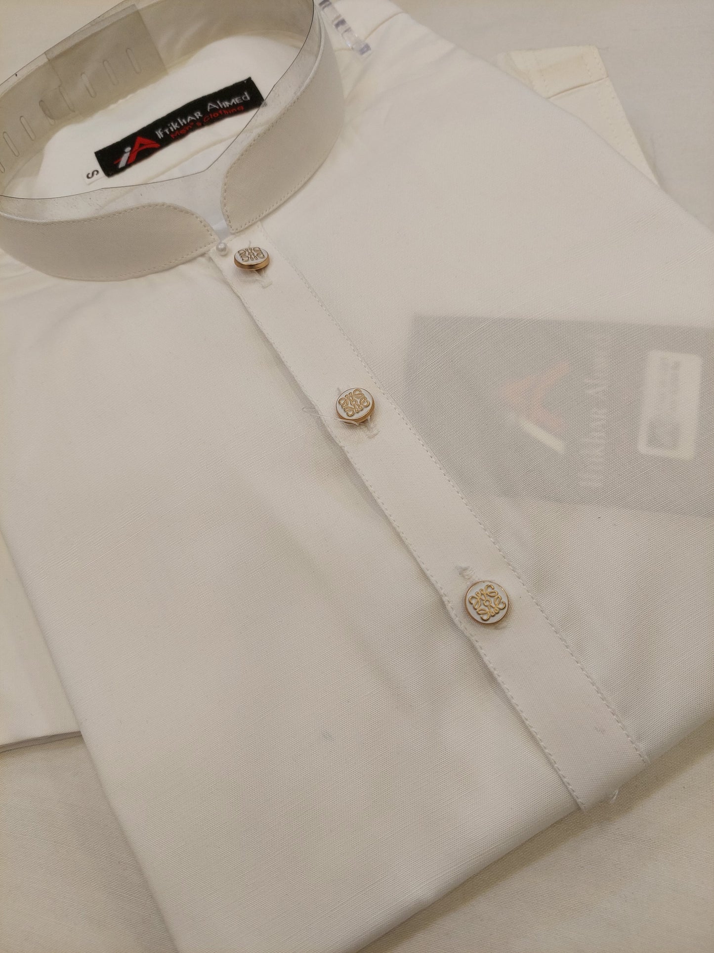 Milky White - Kameez Shalwar - Wash n Wear Fabric