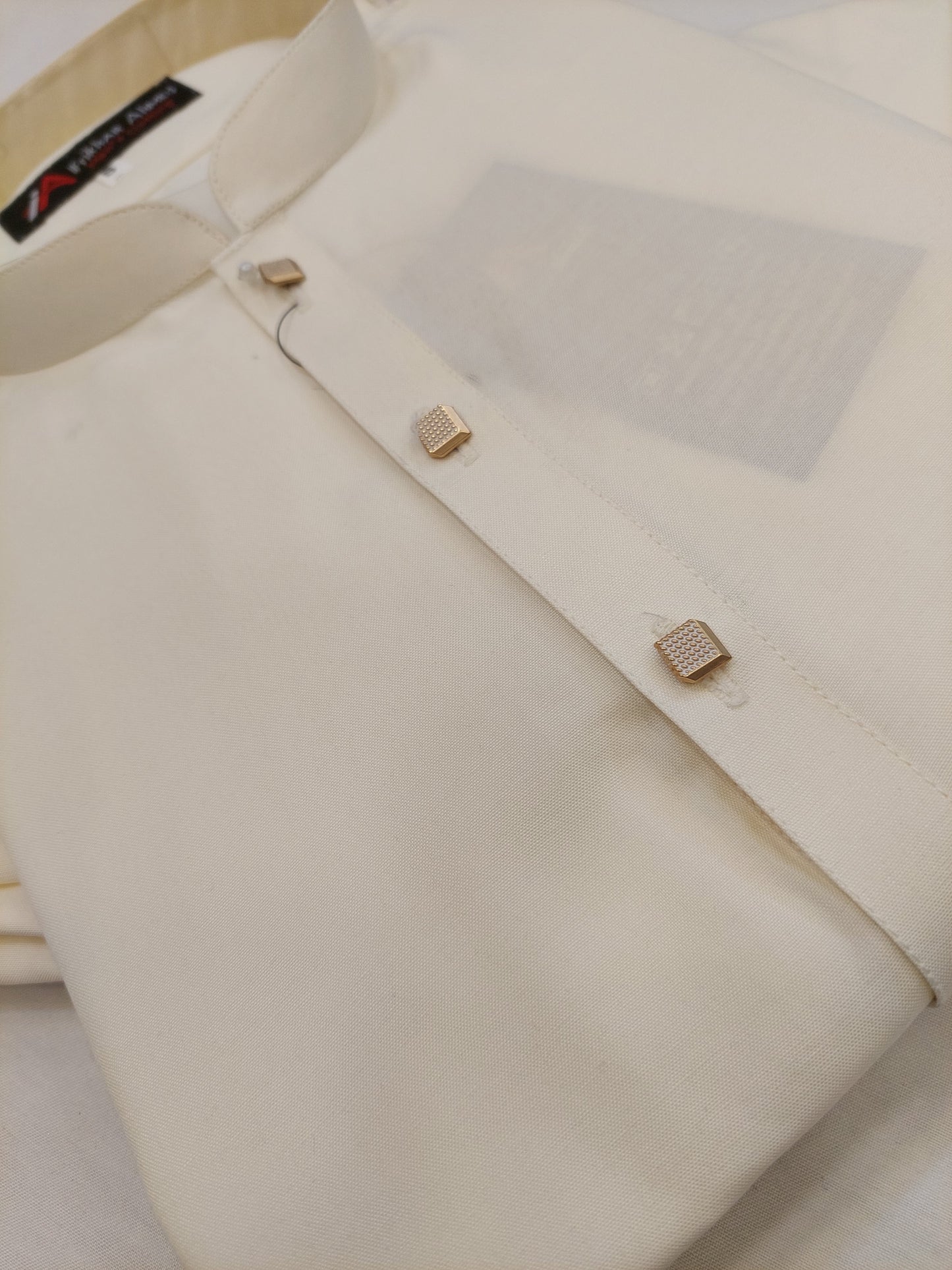 Cream - Kurta Pajama - Wash n Wear - Fabric