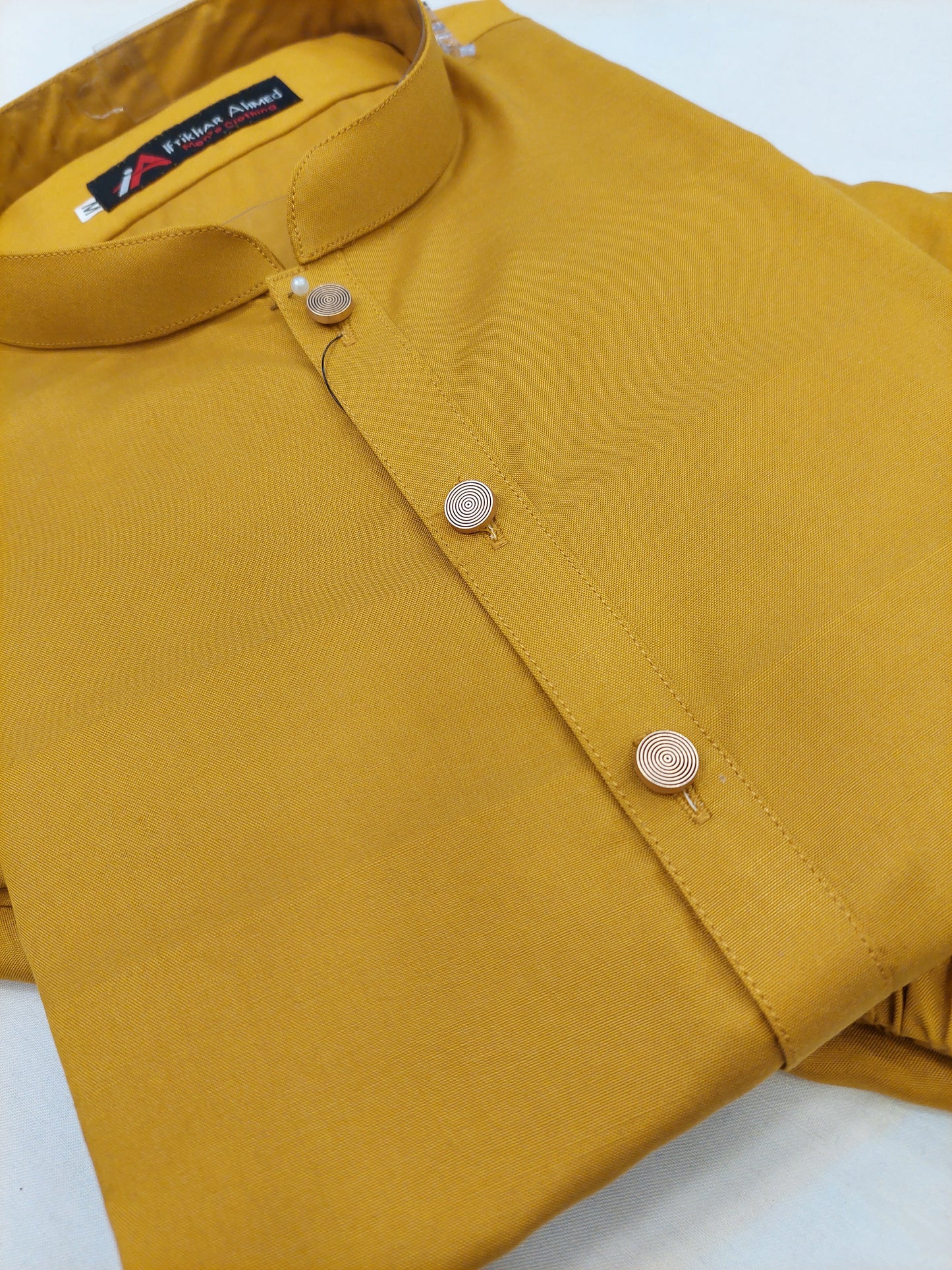 Golden - Kurta Pajama - Wash n Wear - Fabric