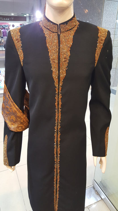 Arabian Black Rib - Sherwani