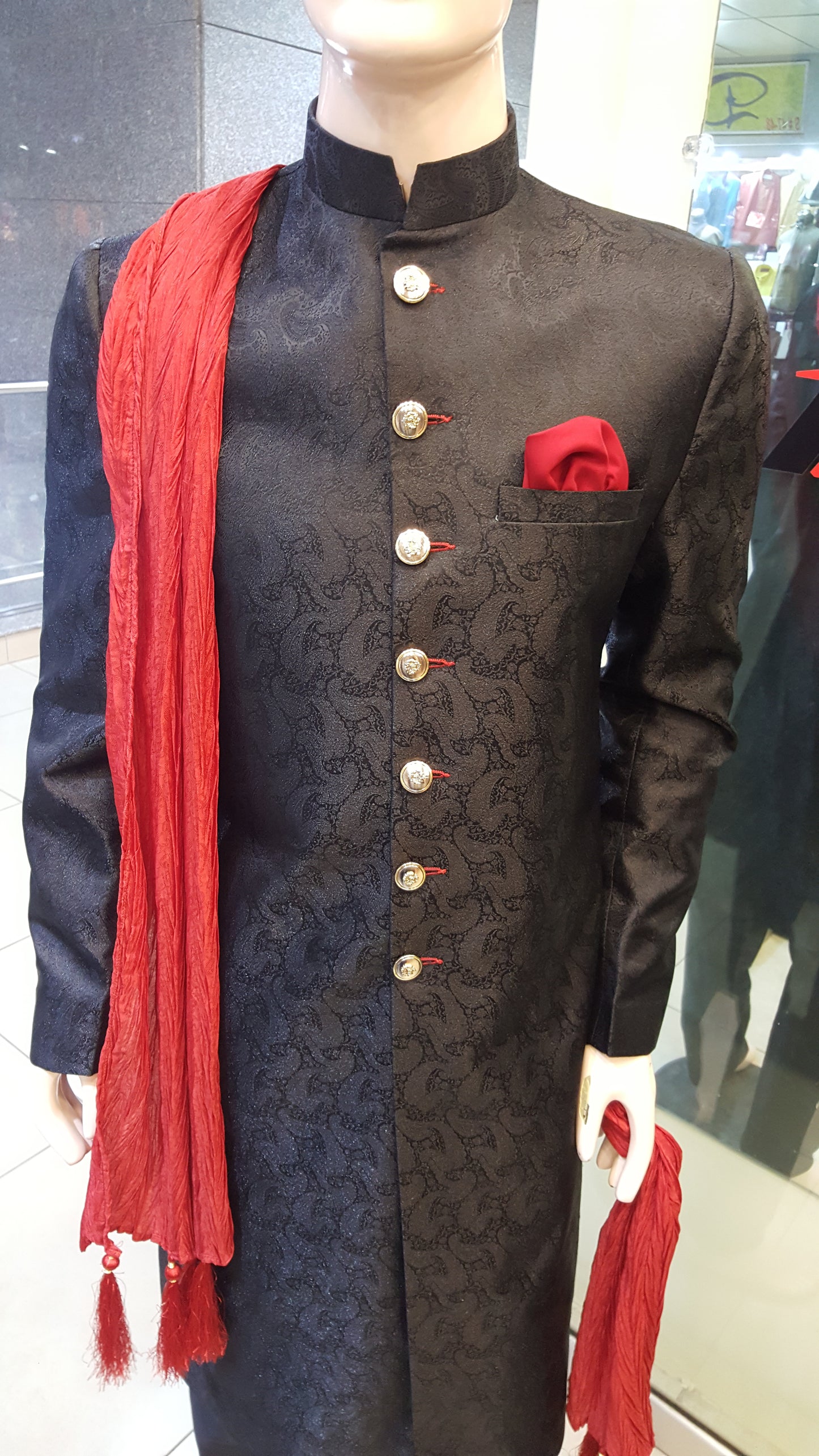 Black Sherwani - Jamawar