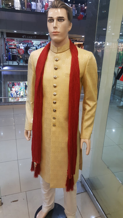 Golden Sherwani - Jamawar