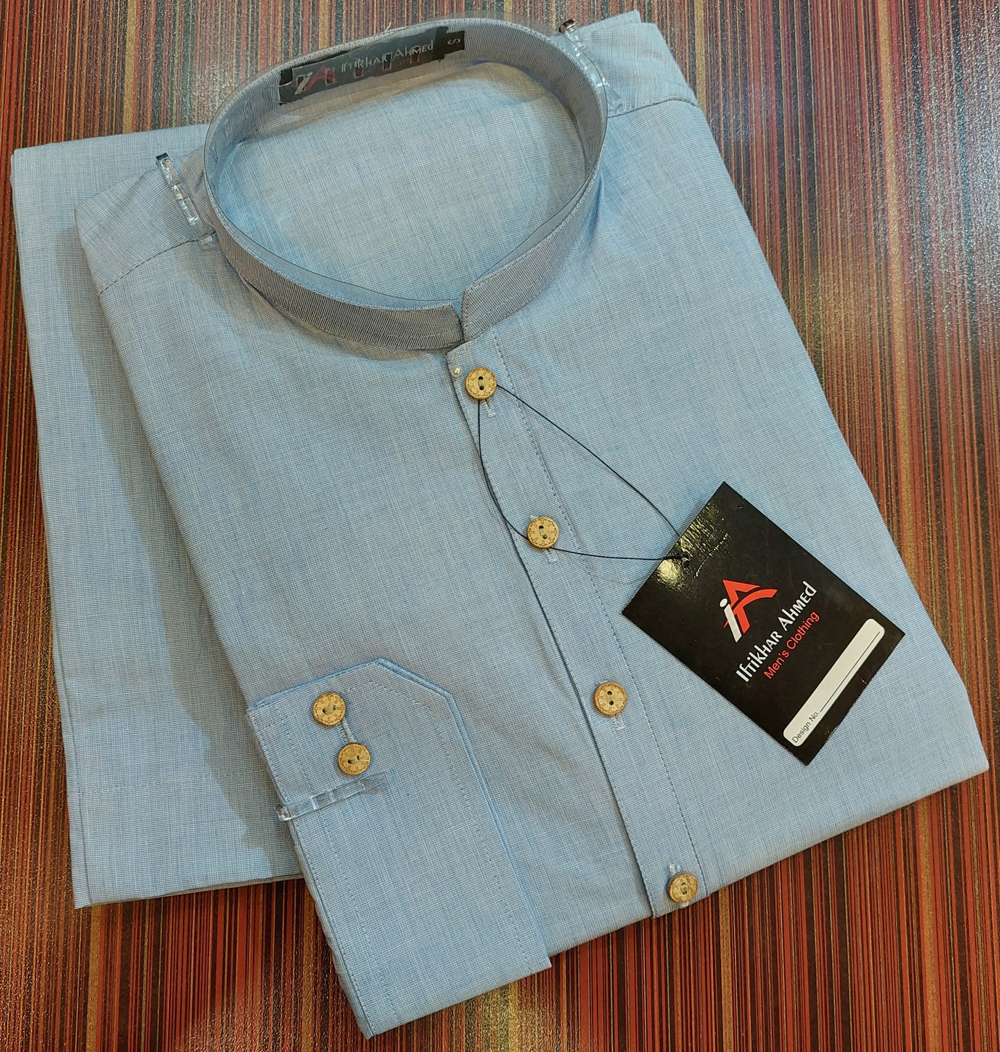 Sky Blue Kurta Pajama - Shamray Cotton