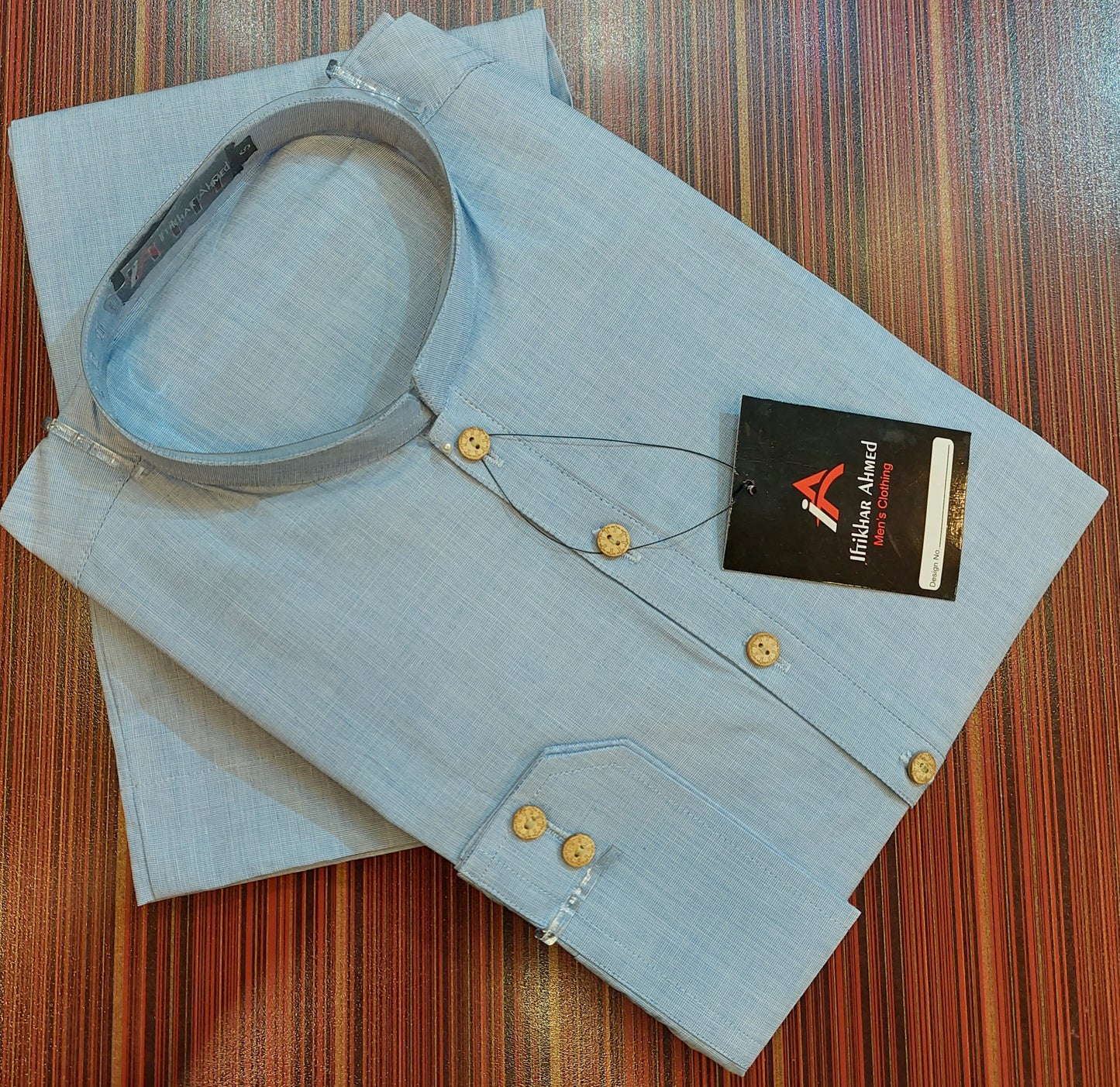 Sky Blue Kurta Pajama - Shamray Cotton