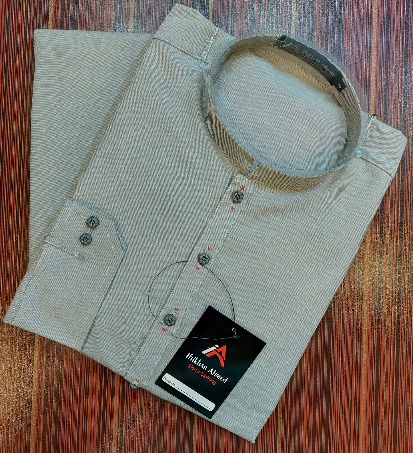 Steel Gray Kurta Pajama - Shamray Cotton