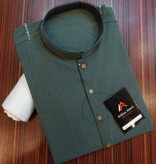 Teal Green Kurta - Cotton