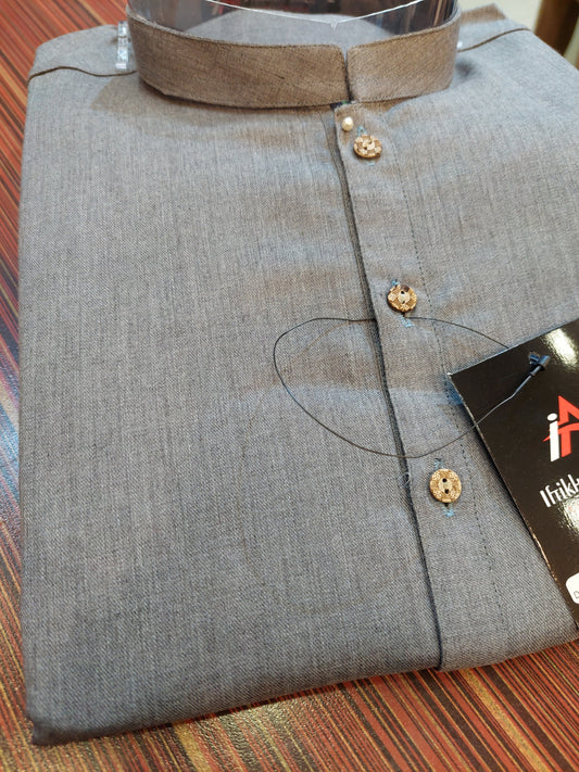 Grey Kurta - Cotton