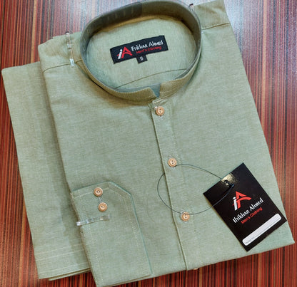 Light Green Kurta Shalwar - Shamray Cotton