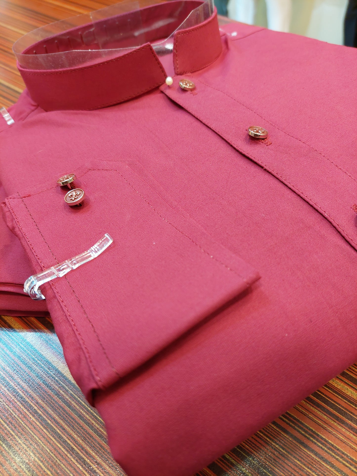 Maroon Kurta Pajama - Shamray Cotton