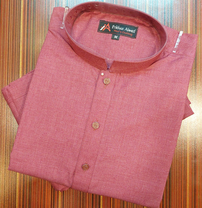 Rose Red Kurta Pajama - Shamray Cotton