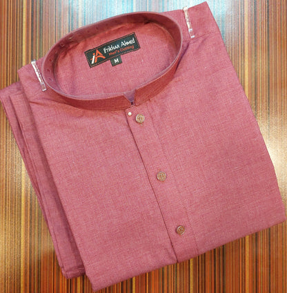 Rose Red Kurta Pajama - Shamray Cotton