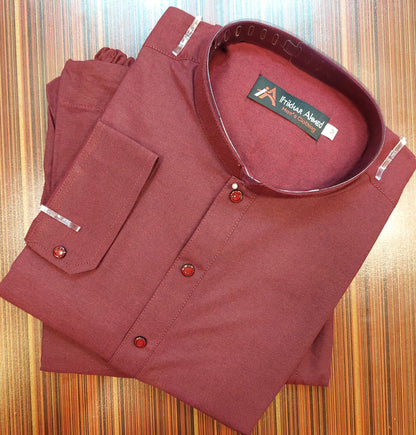 Red color Kurta Pajama - Shamray Cotton