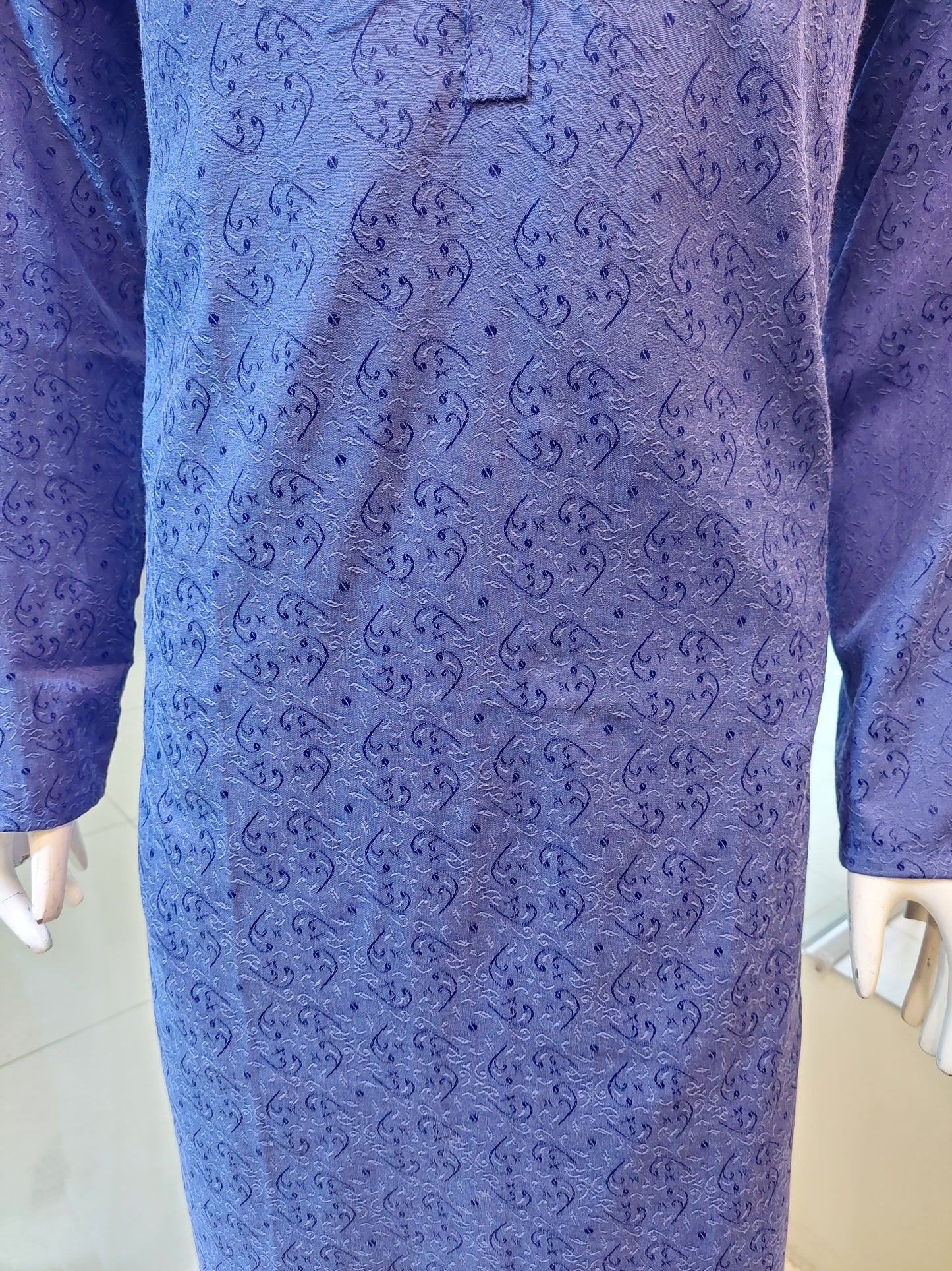 Ink Blue Kurta - Jaykart Embose