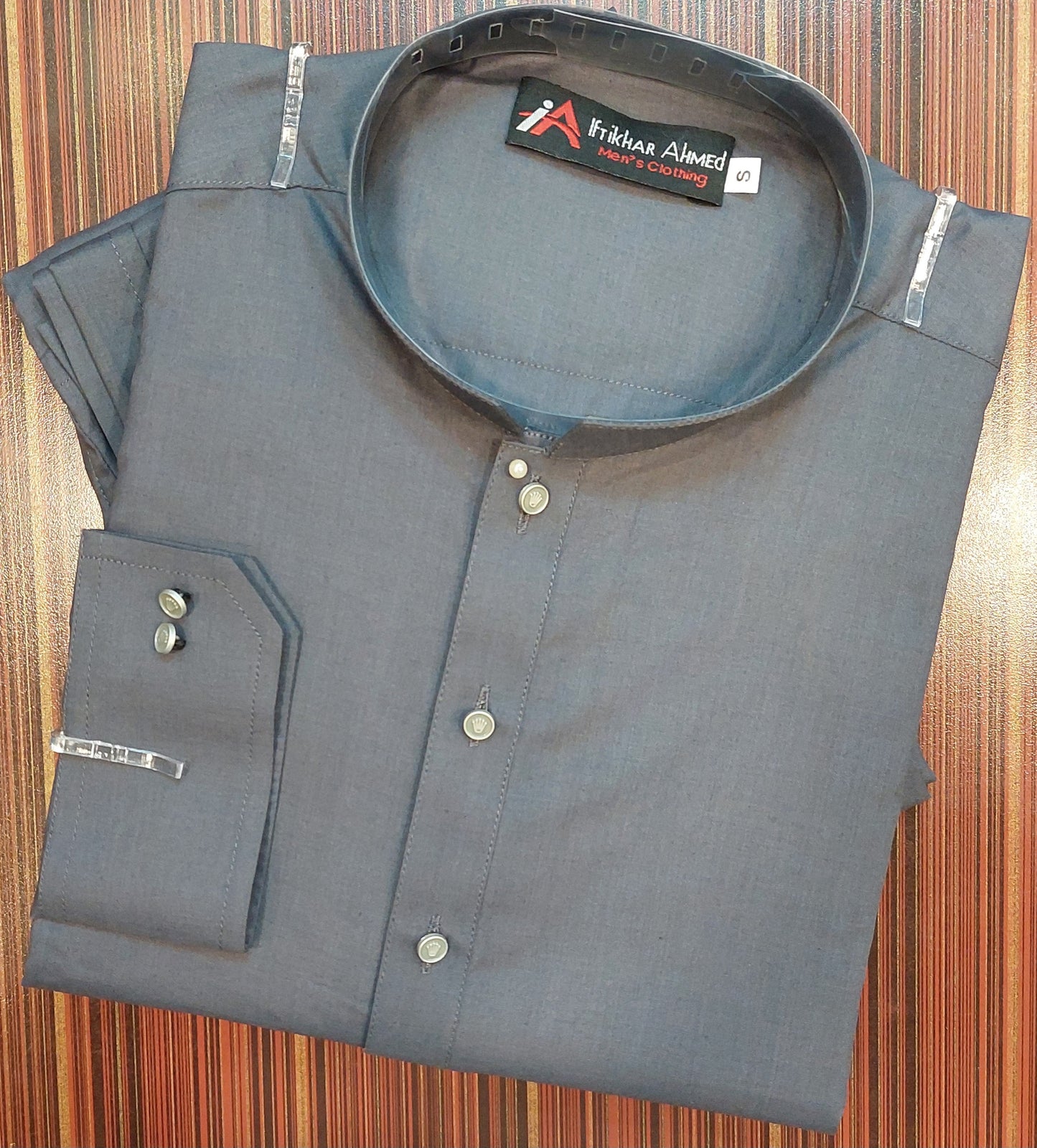 Steel grey Kurta Pajama - Wash and Wear