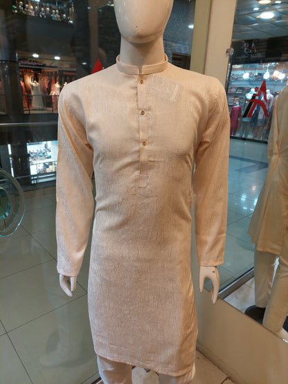 Light Pink Kurta - Jaykart Embose