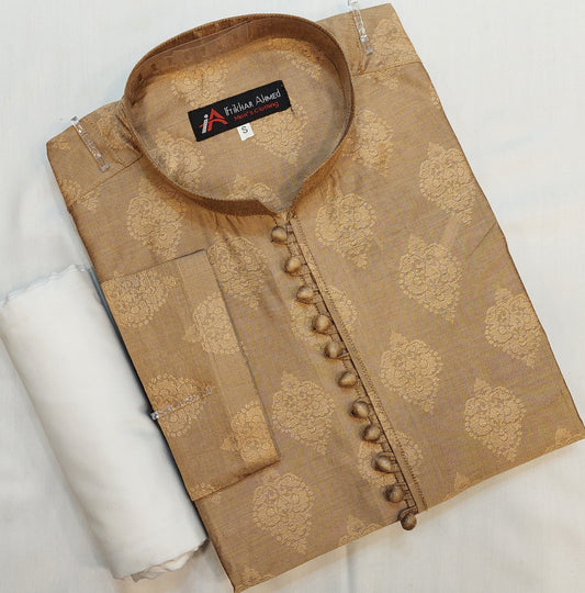 Light Golden Kurta - Jaykart Embose