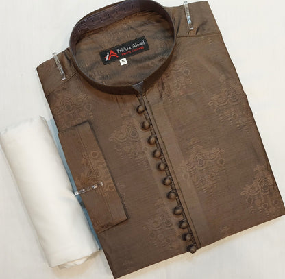 Dark Brown Kurta - Jaykart Embose