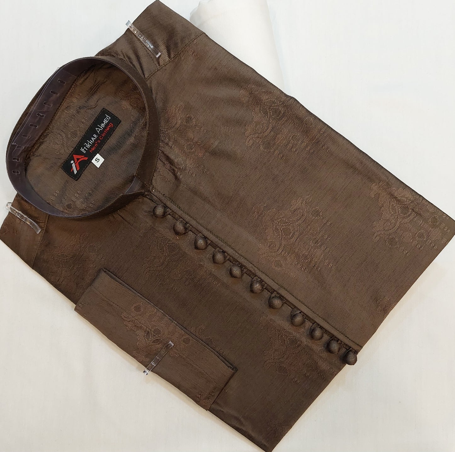 Dark Brown Kurta - Jaykart Embose